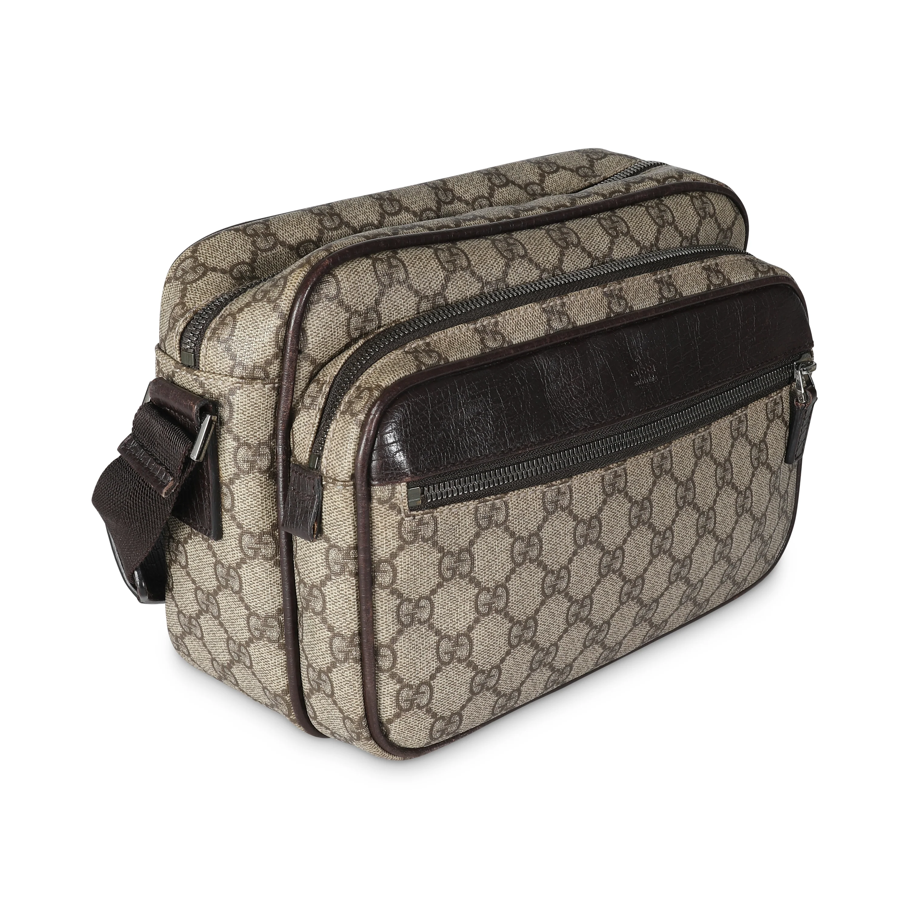 Beige GG Supreme Canvas Small Camera Messenger Bag - Image 3