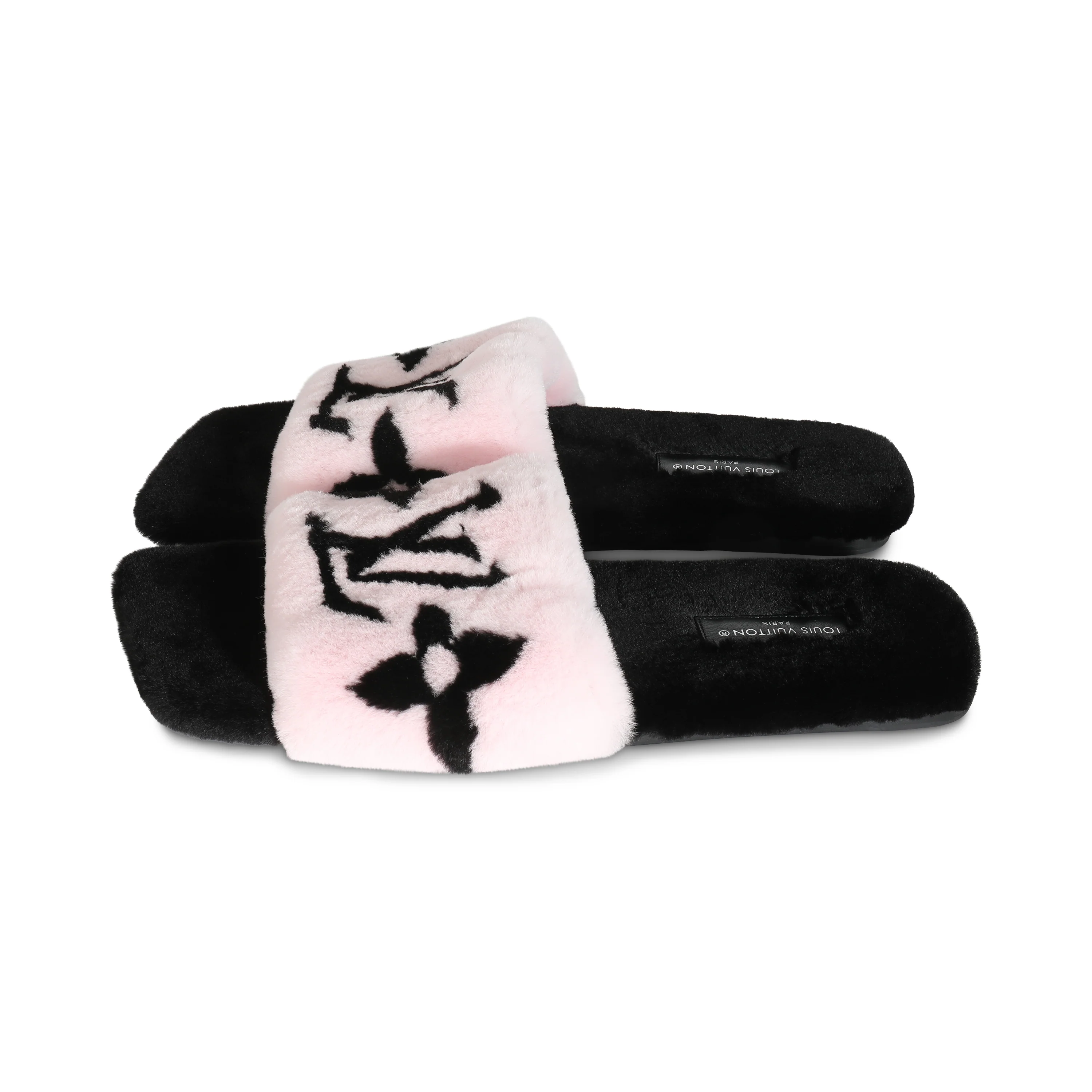 Black Pink Mink Fay Flat Mule 39 - Image 2