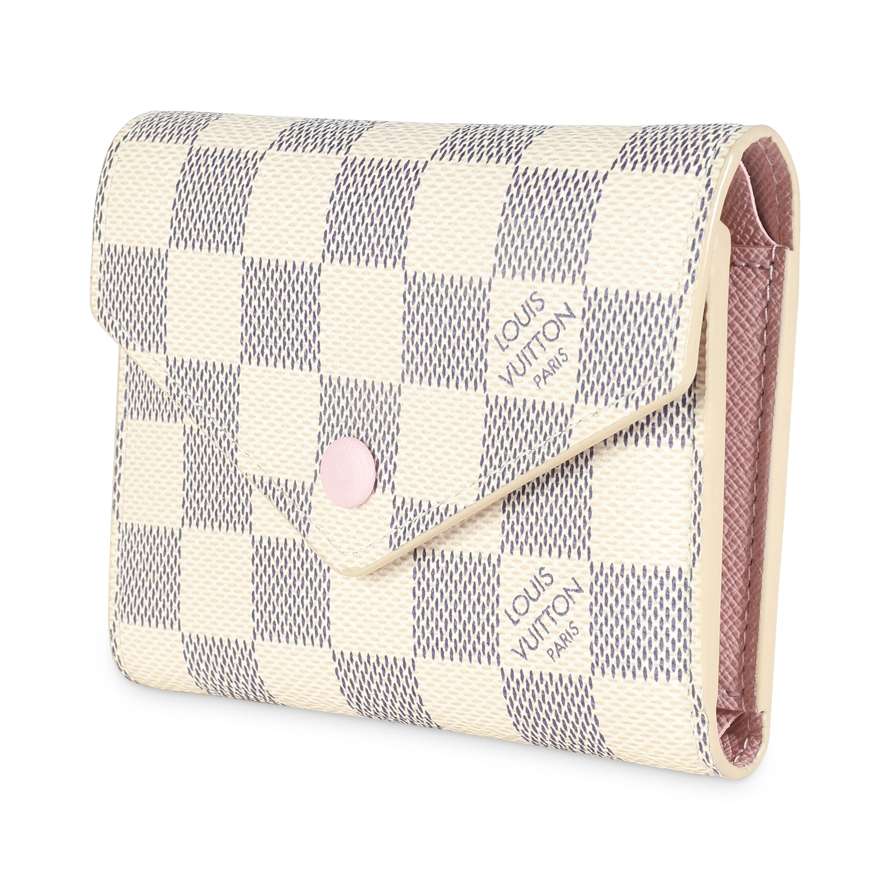 Rose Ballerine Damier Azur Canvas Victorine Wallet - Image 2
