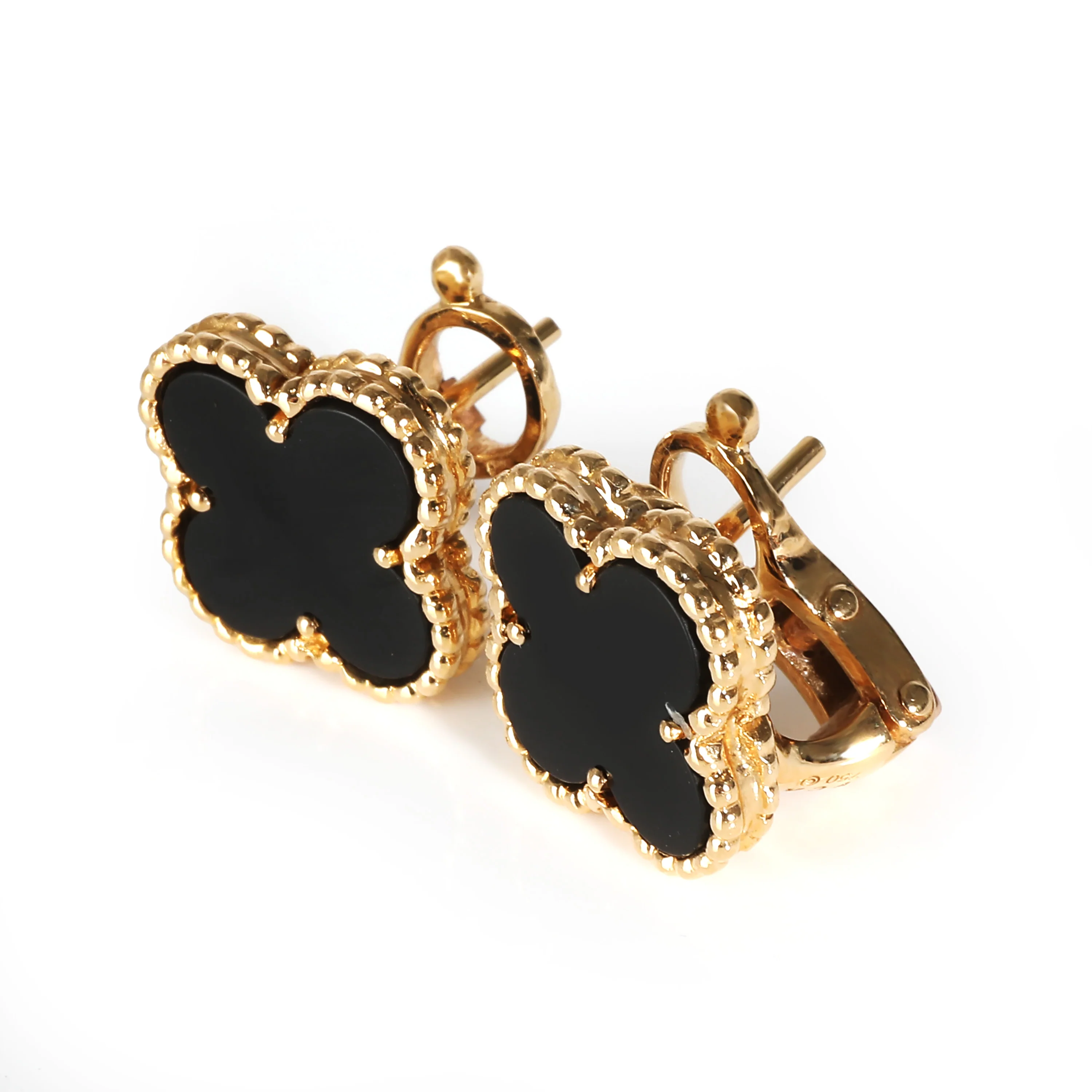 Alhambra Onyx Earring in 18k Yellow Gold - Image 2