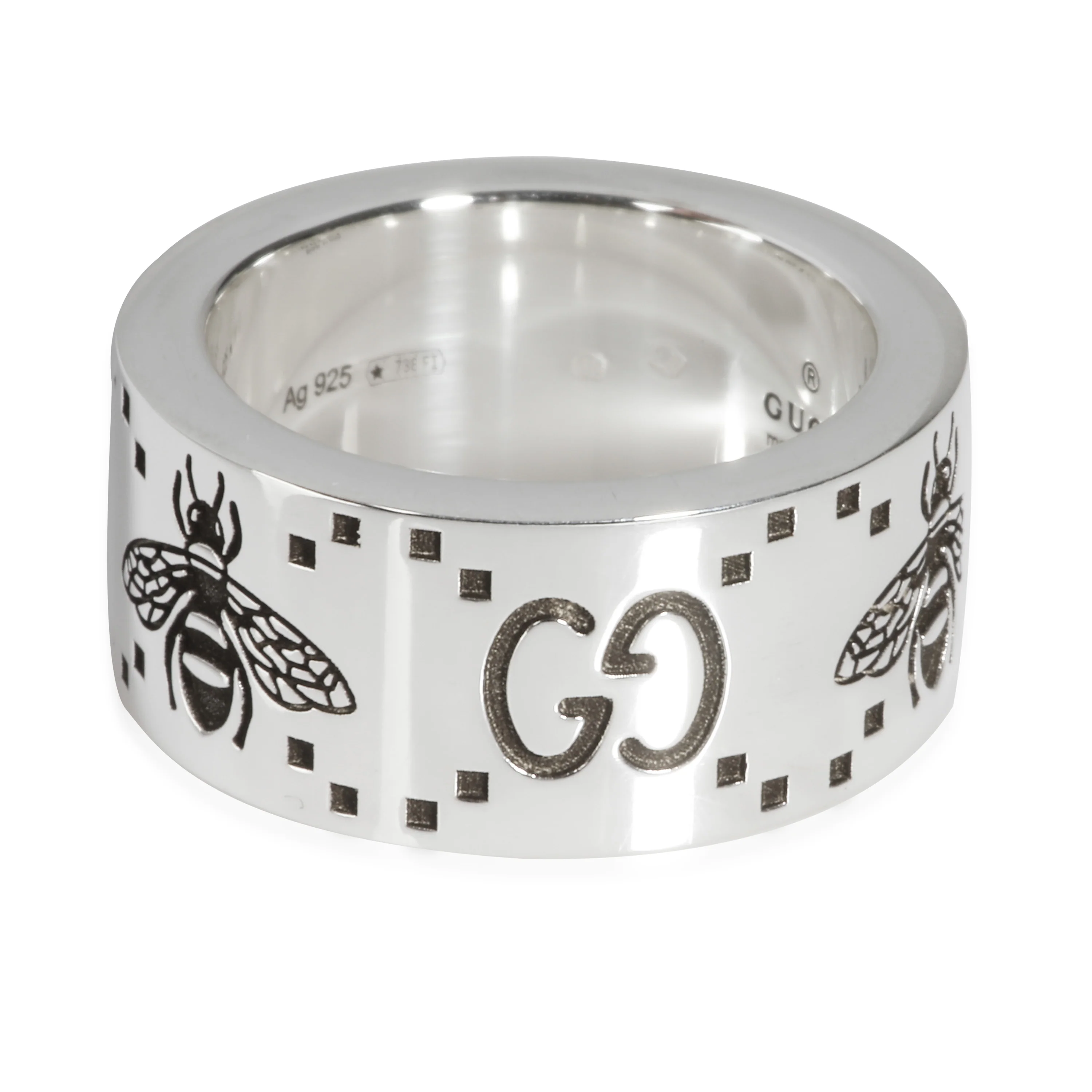 GG And Bee Band Ring in Sterling Silver - Image 3