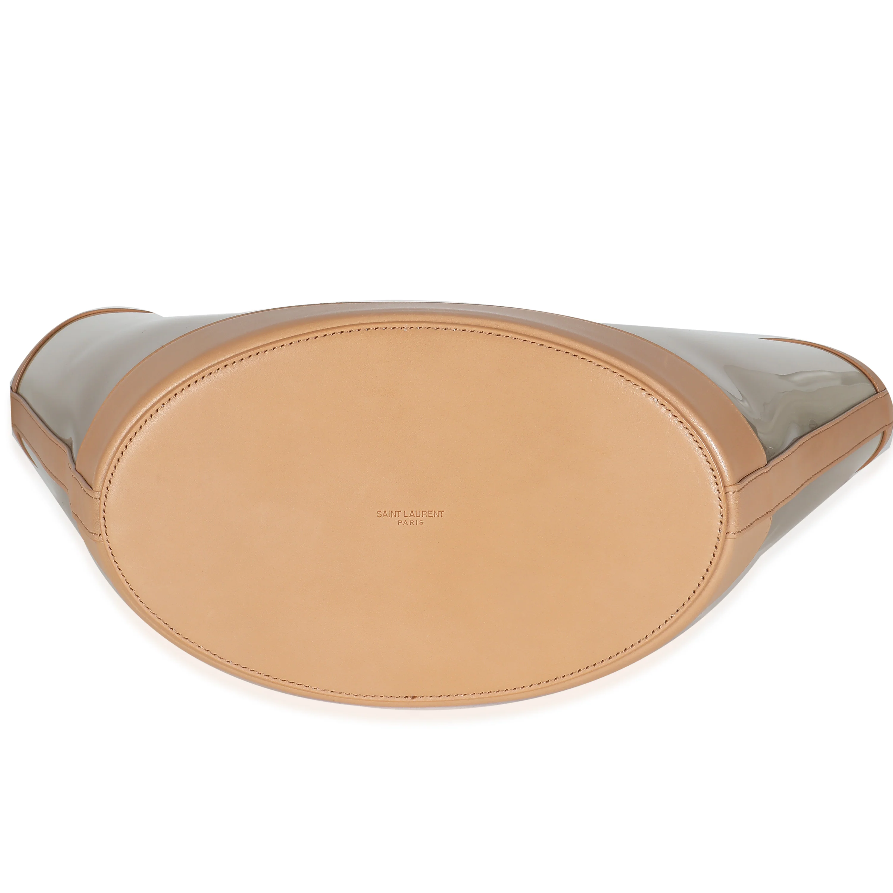 Oatmilk Brown Gold Medium Panier Vinyl Tote - Image 5