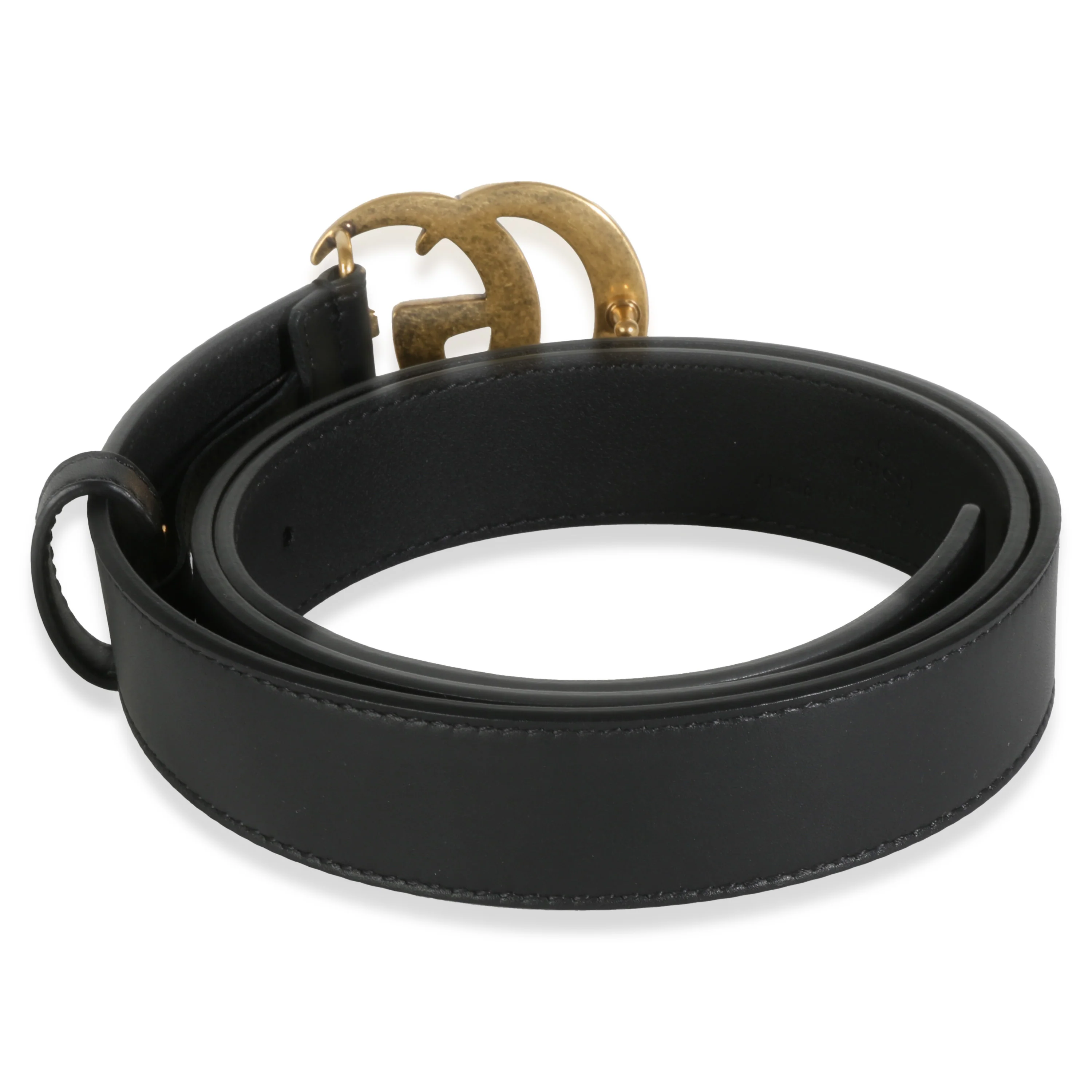 Black Calfskin Double G Belt 90/36 - Image 3