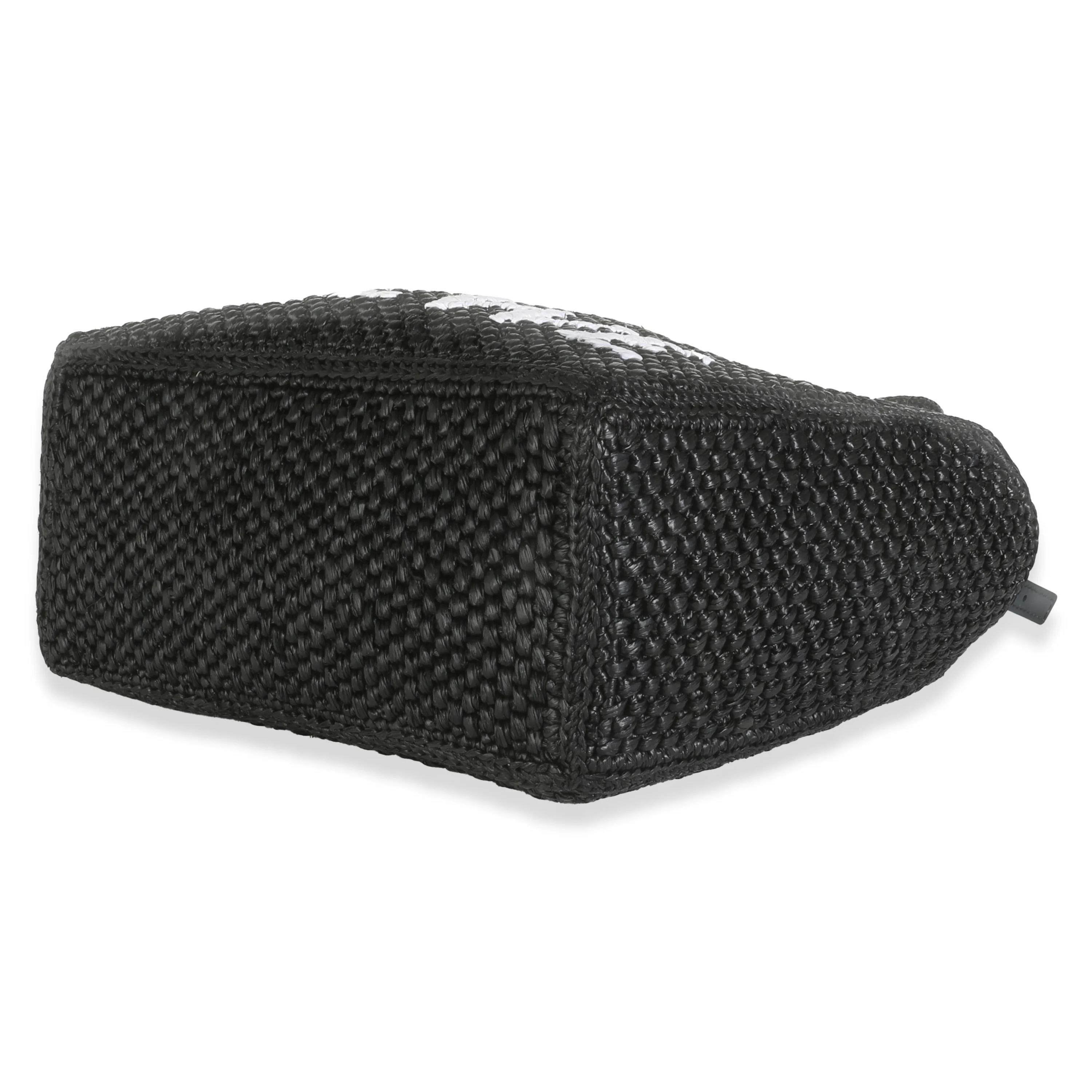 Black Raffia Blend Small Loewe Font Tote - Image 6
