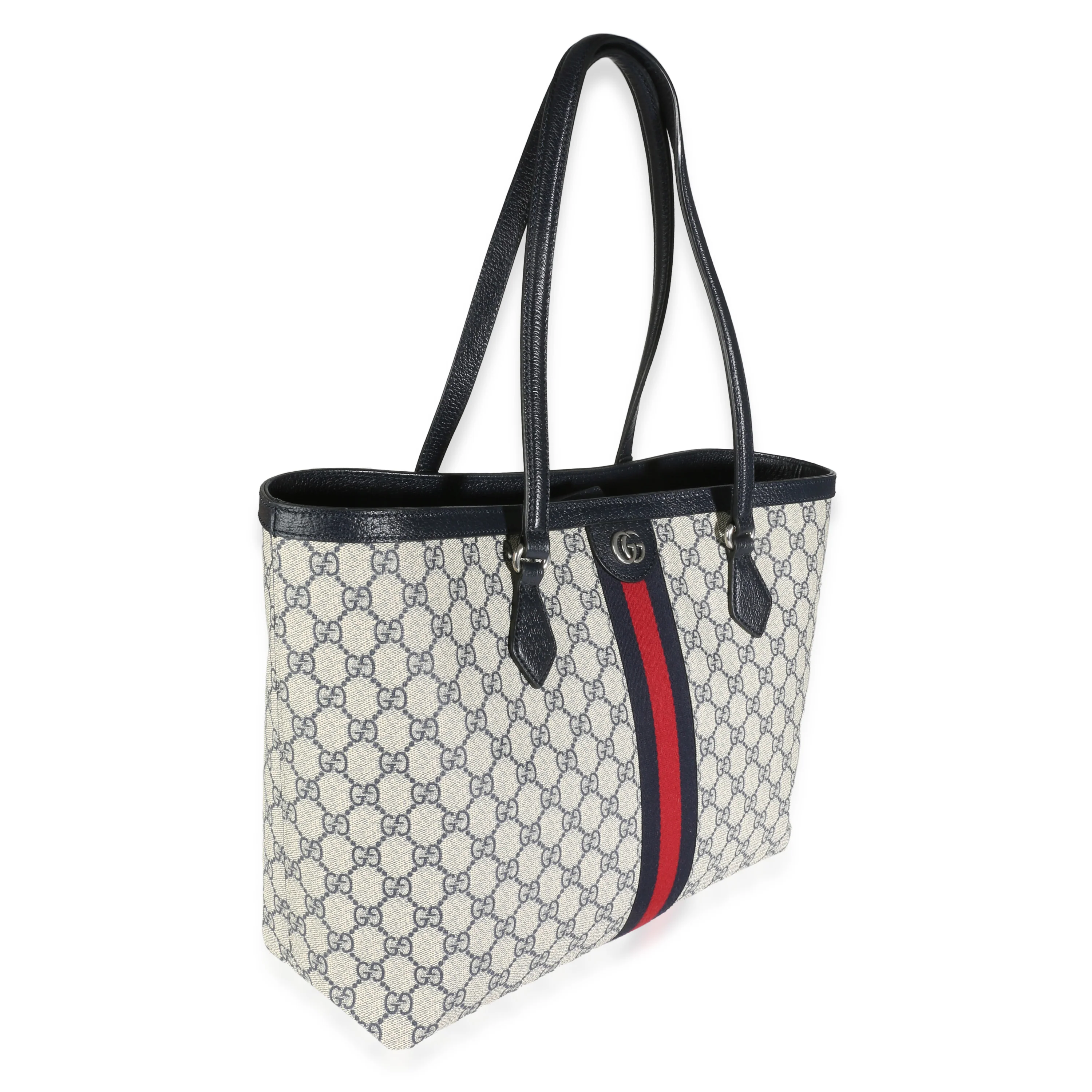 Navy GG Supreme Canvas Medium Ophidia Tote - Image 3