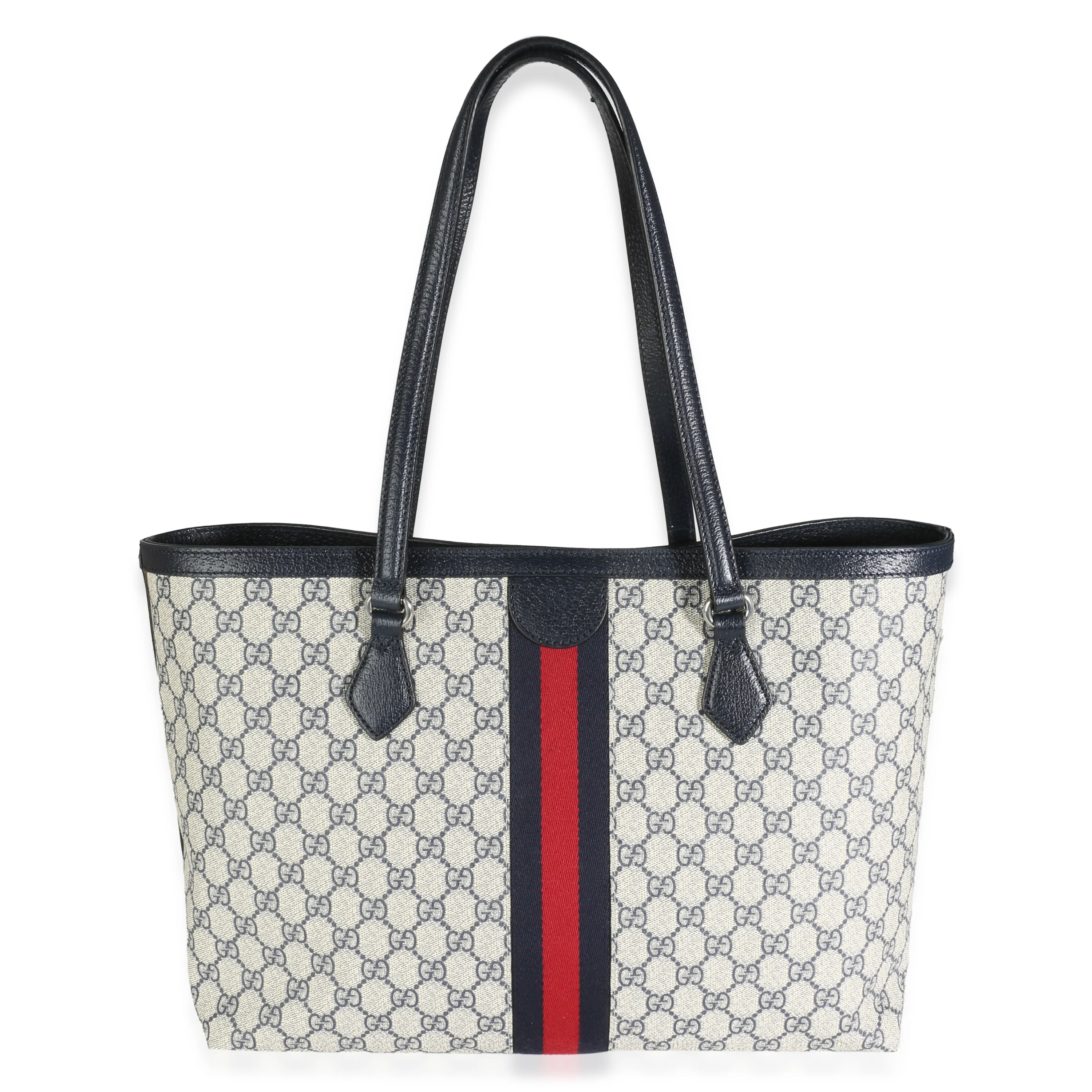 Navy GG Supreme Canvas Medium Ophidia Tote - Image 4