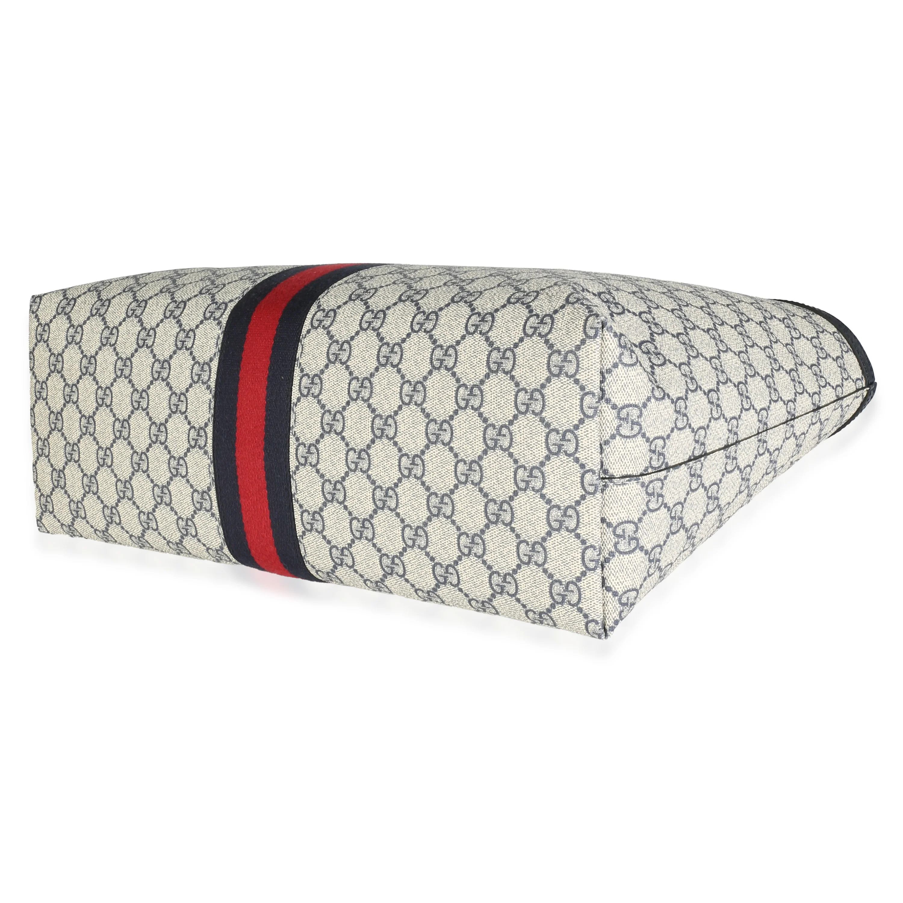 Navy GG Supreme Canvas Medium Ophidia Tote - Image 7