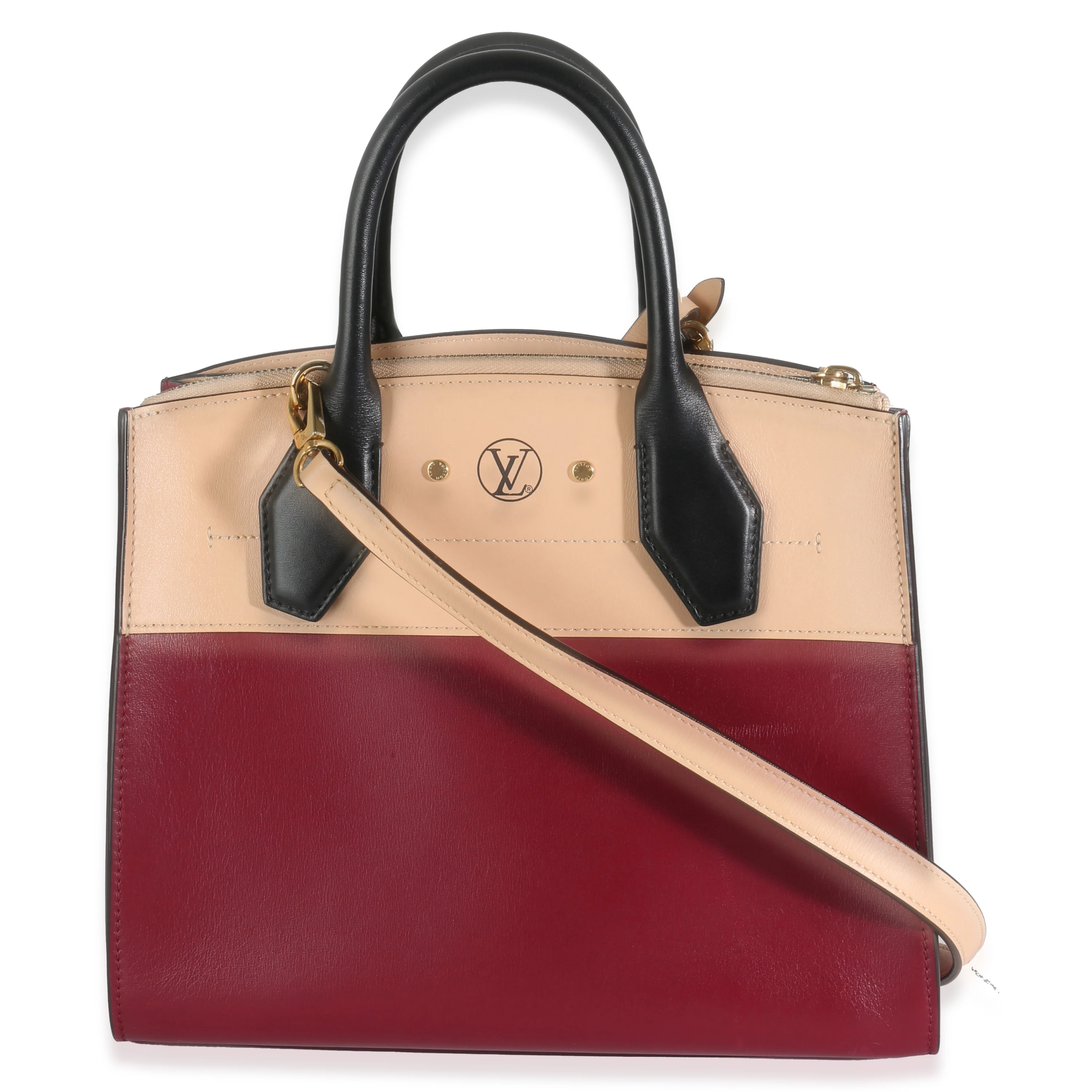 Beige Bordeaux Calfskin City Steamer PM - Image 4