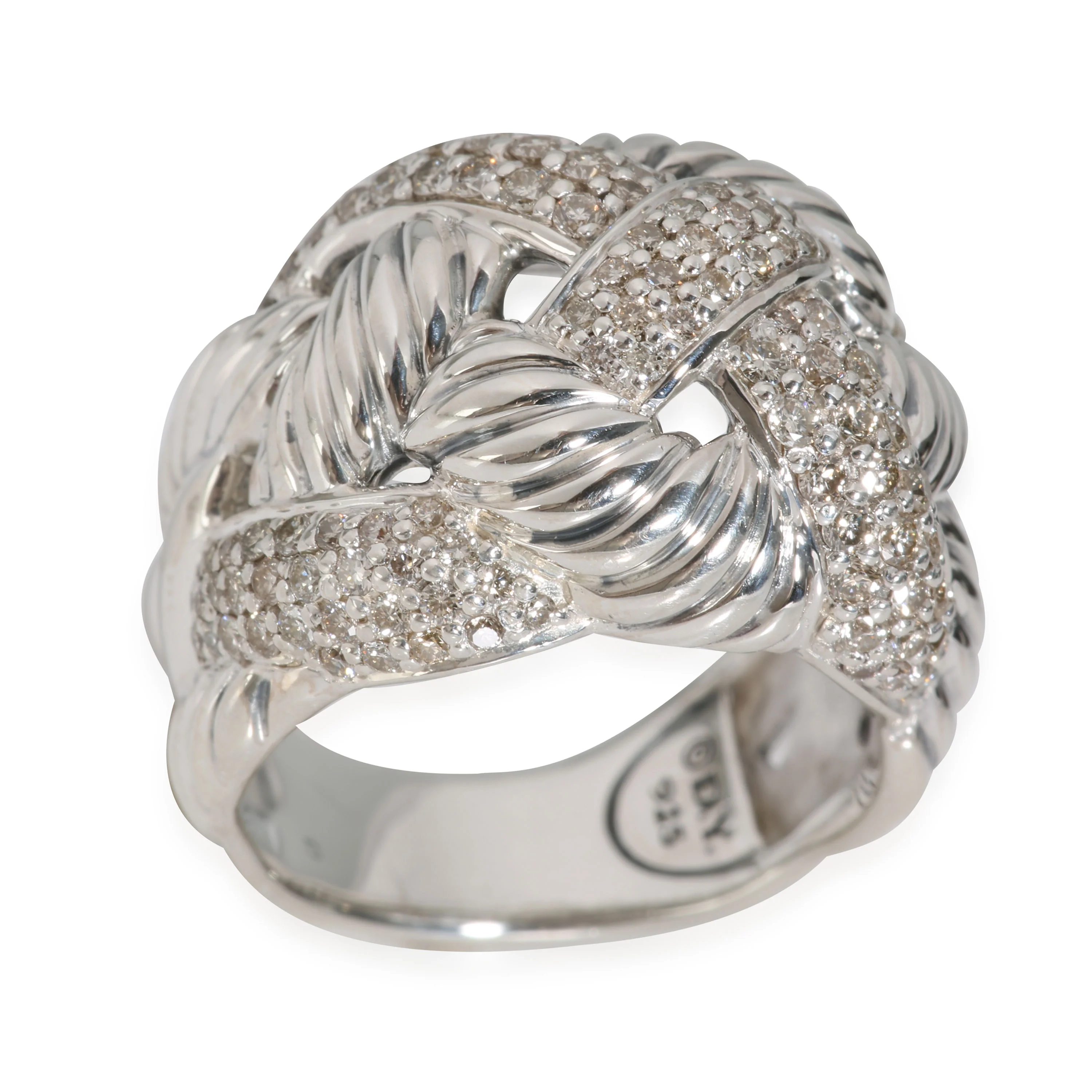 Woven Cable Ring in Sterling Silver 1.21 CTW - Image 5