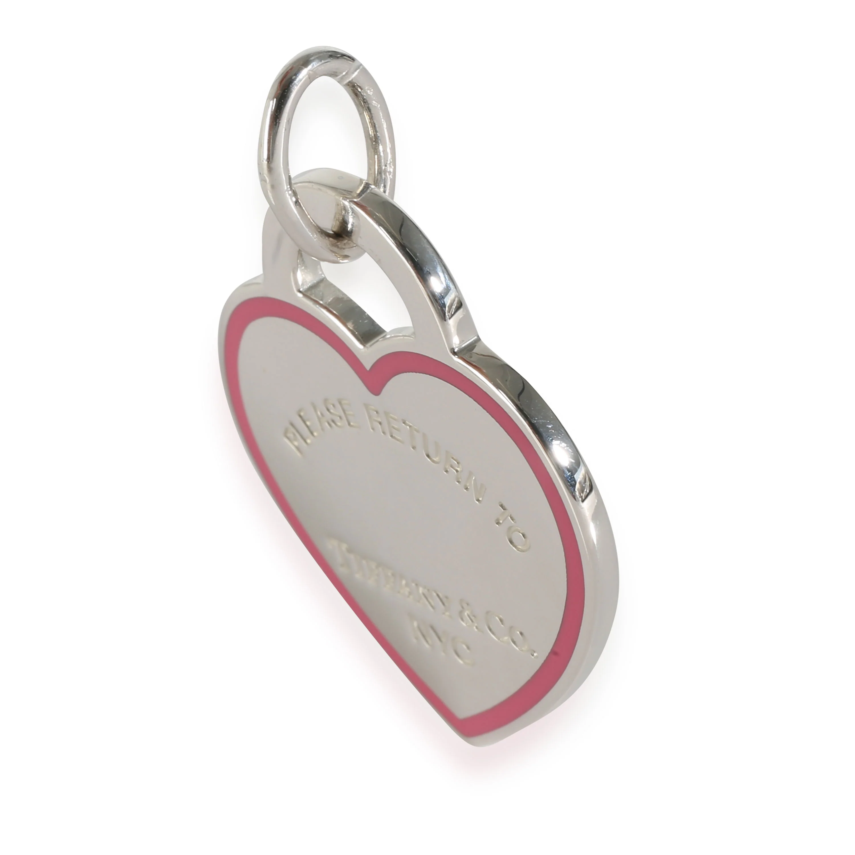 Return To Tiffany Heart Charm With Pink Enamel in Sterling Silver - Image 2