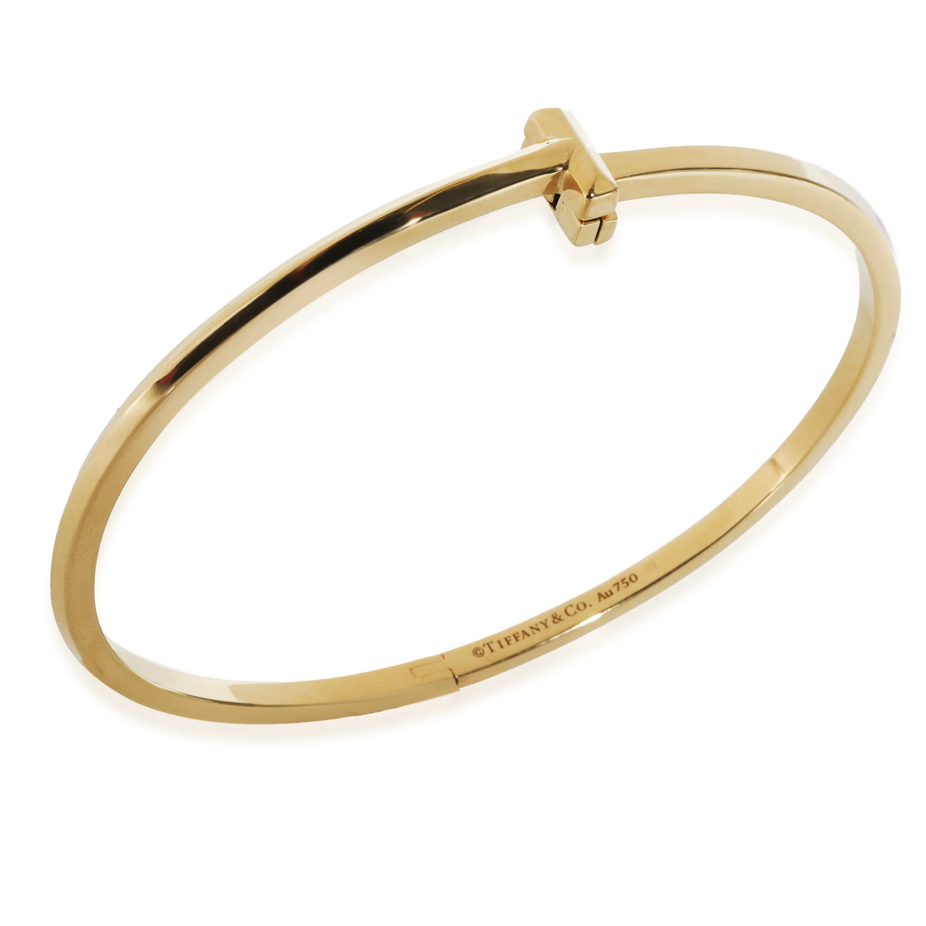 Tiffany T Hinged Bangle in 18K Yellow Gold - Image 2