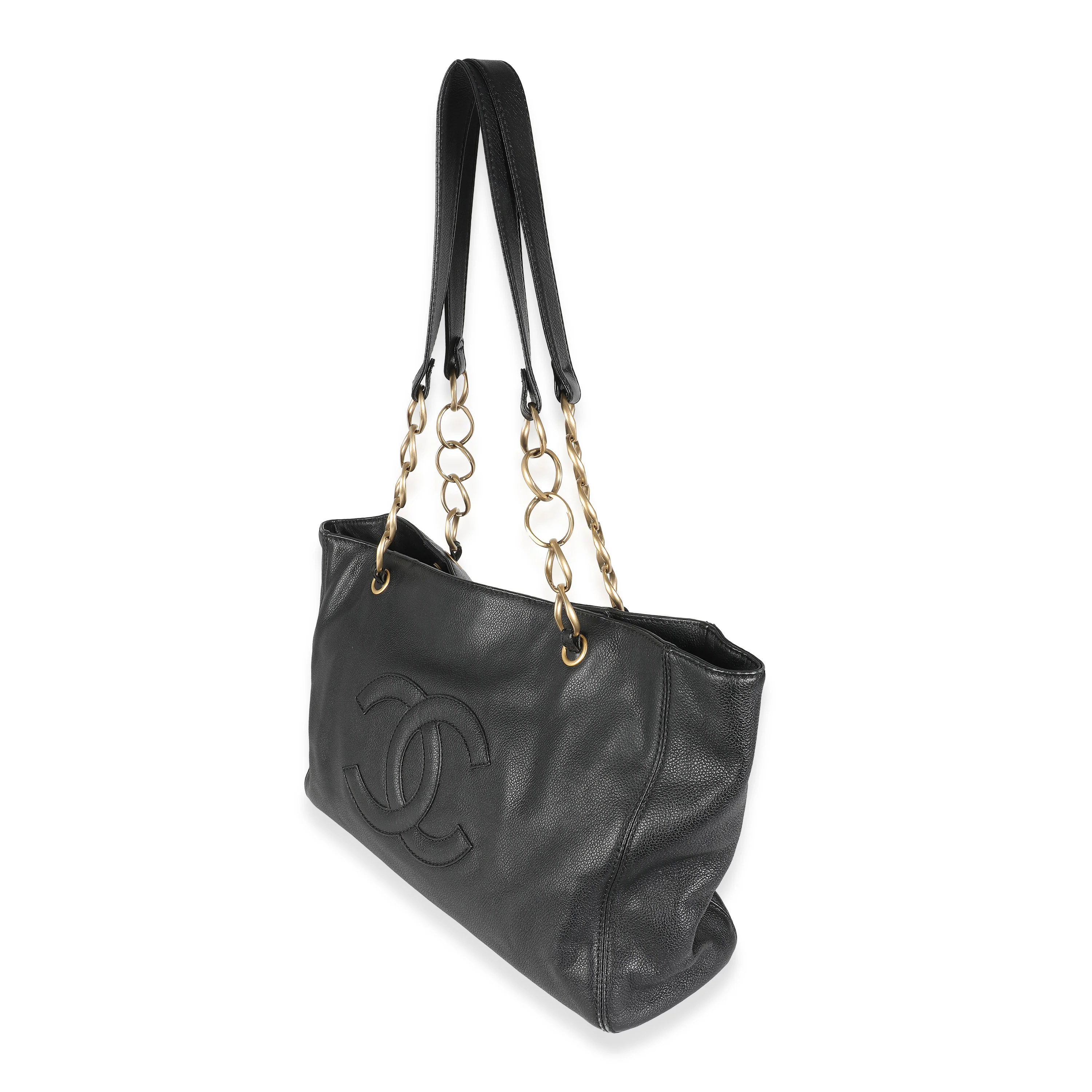 Black Caviar CC Ring Chain Shoulder Tote - Image 2