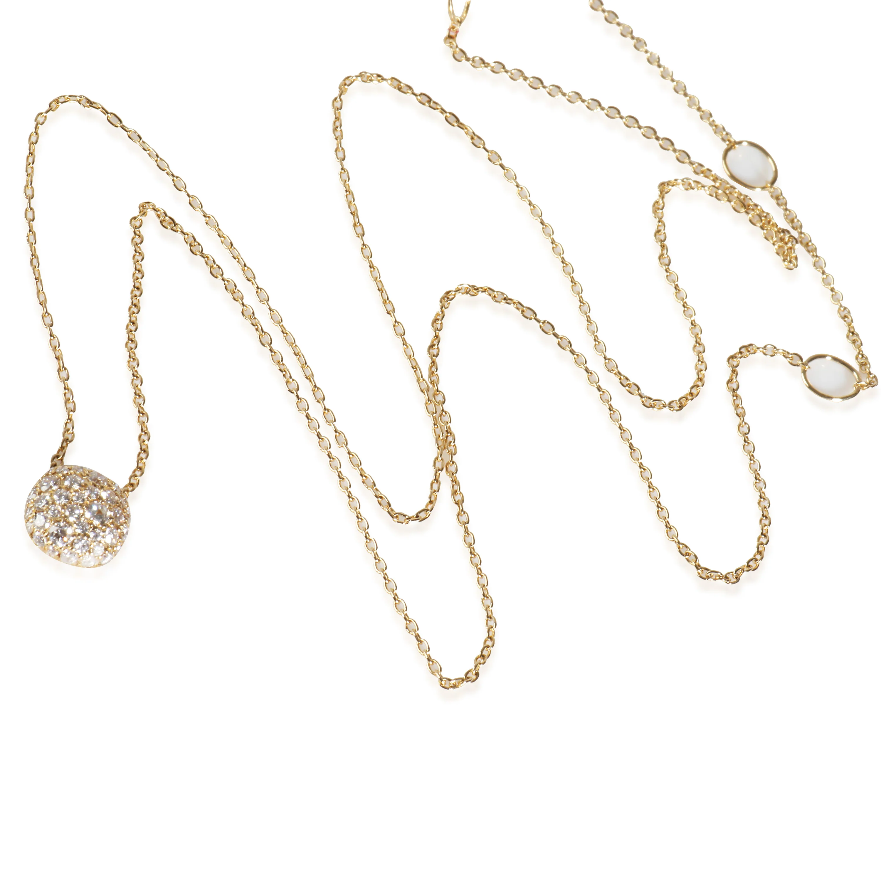 Petite Pave Pendant in 18k Yellow Gold 0.39 CTW - Image 2