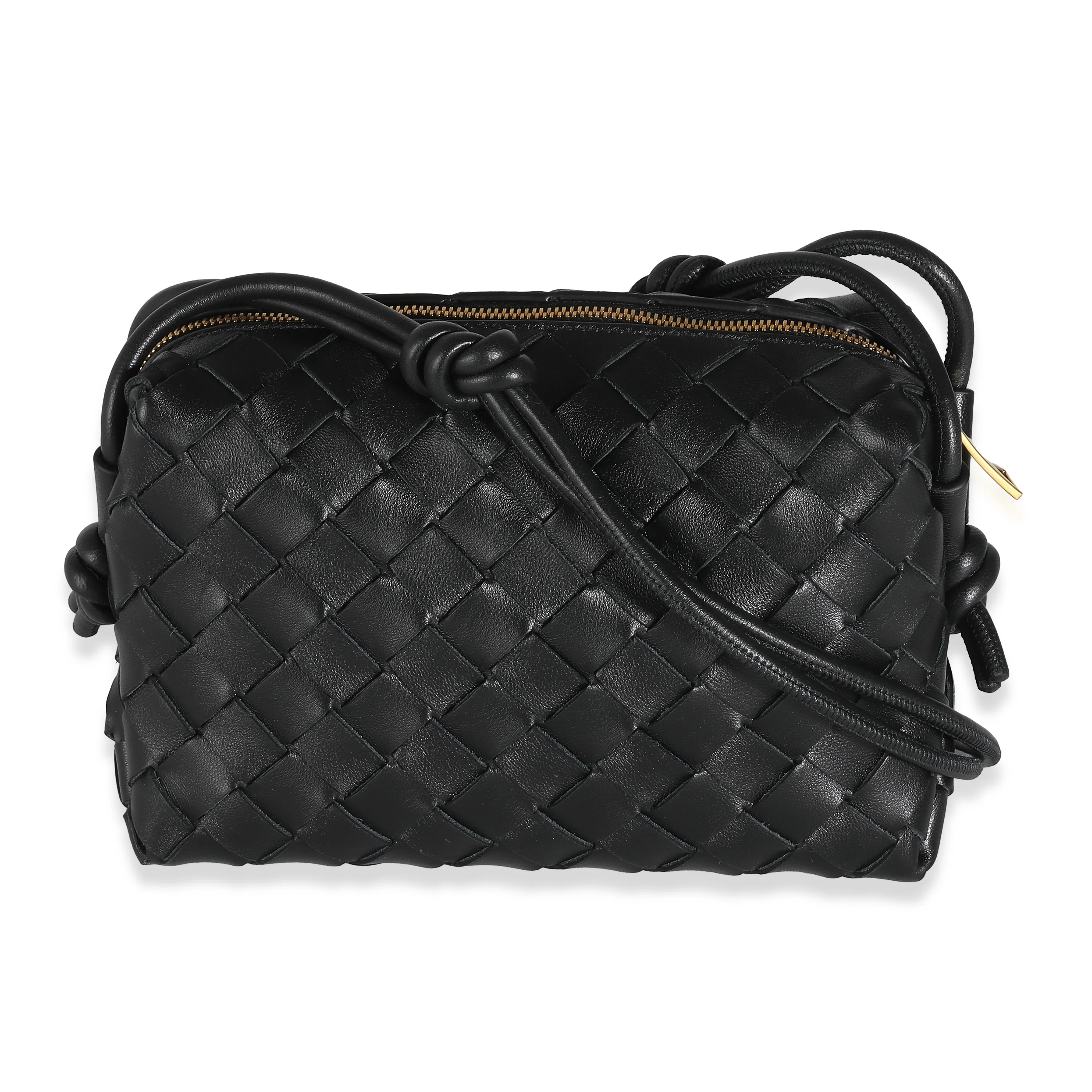 Black Nappa Intrecciato Mini Loop Camera Bag - Image 4