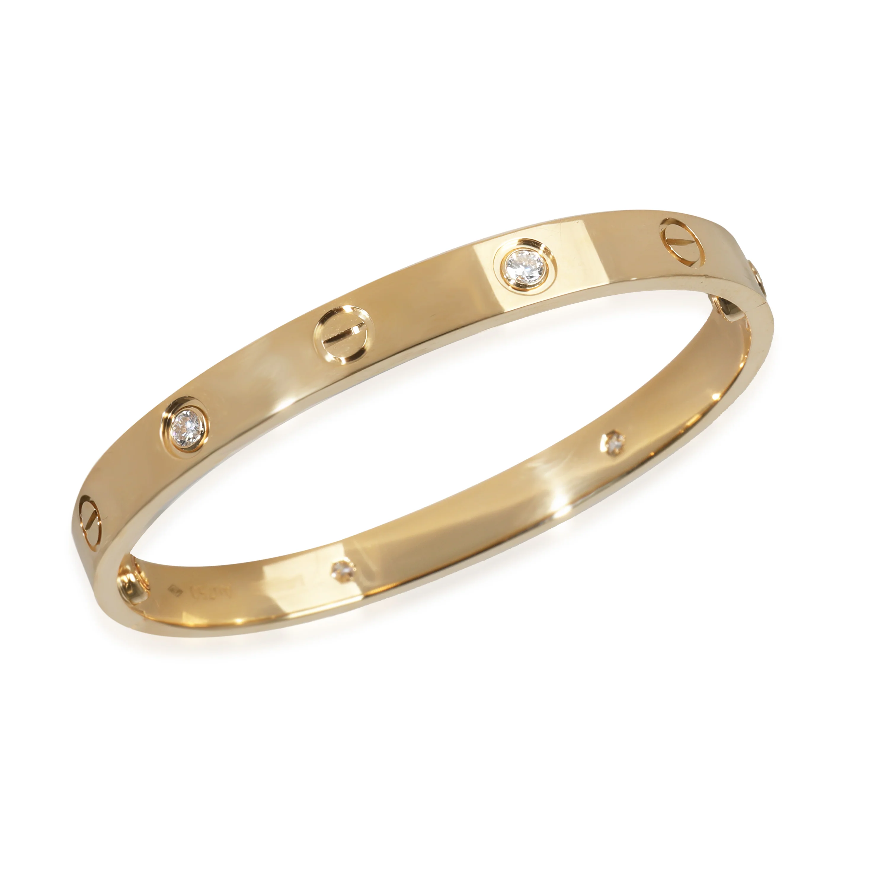 Yellow Gold Diamond Love Bracelet - Image 3