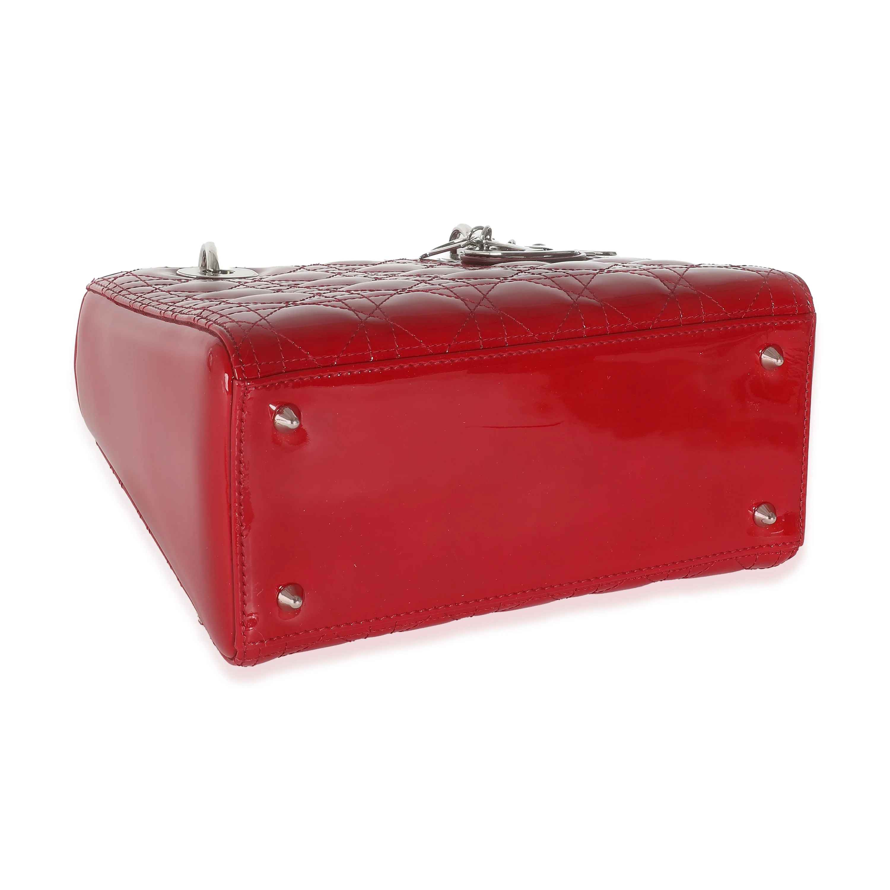 Red Patent Cannage Medium Lady Dior - Image 5