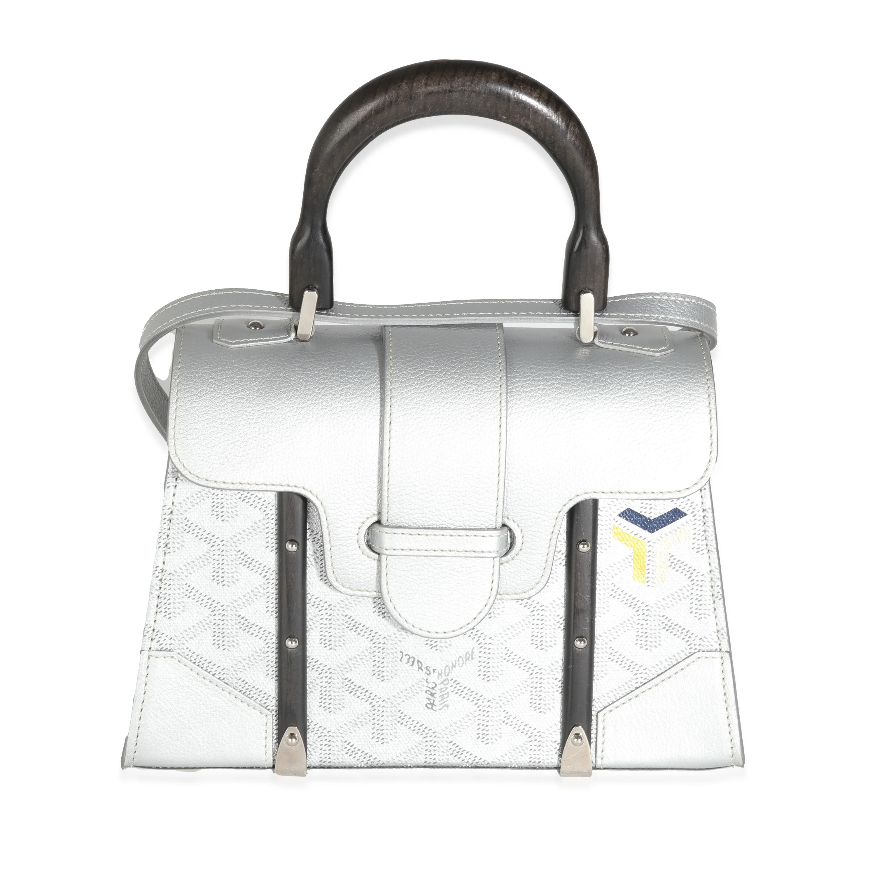 Silver Goyardine Canvas Precious Metals Mini Saigon