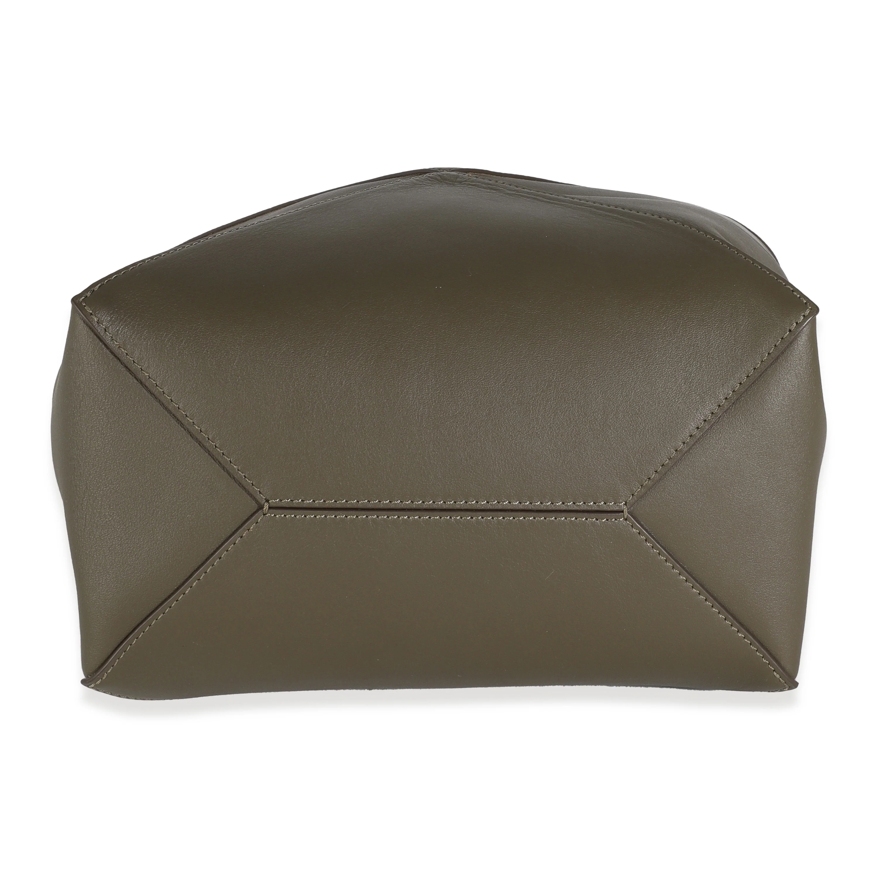 Khaki Shiny Calfskin Medium Puzzle Tote - Image 5