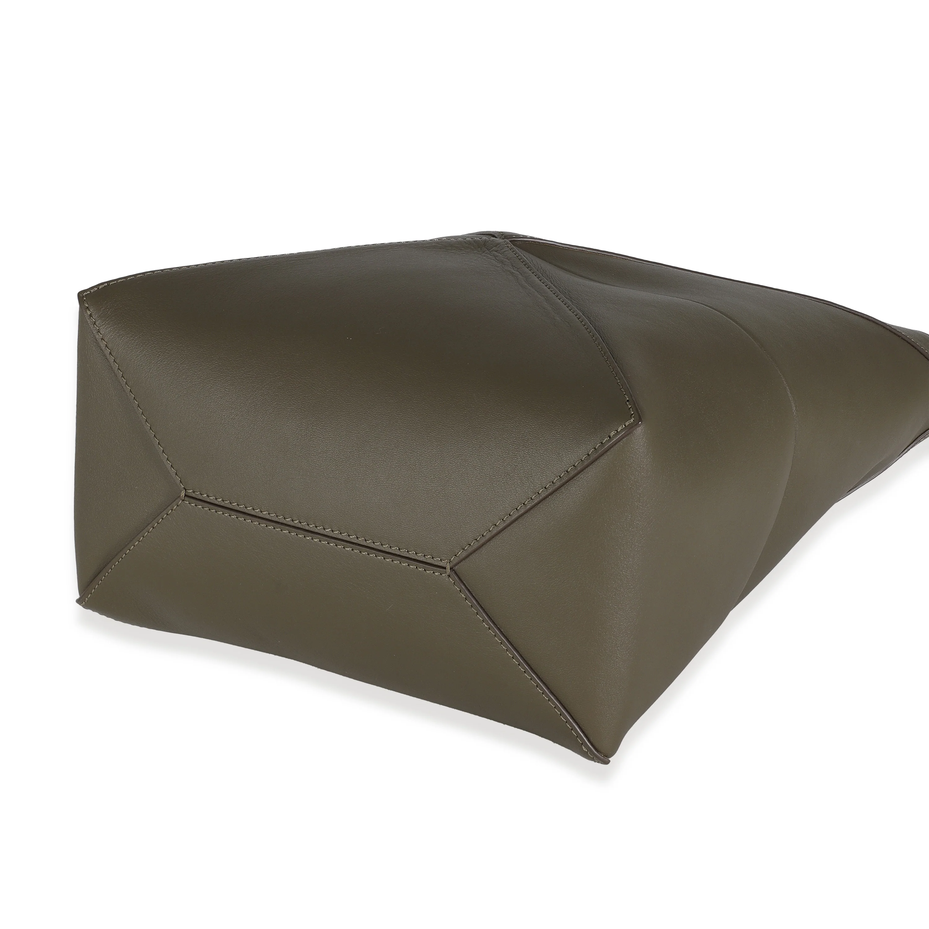 Khaki Shiny Calfskin Medium Puzzle Tote - Image 7