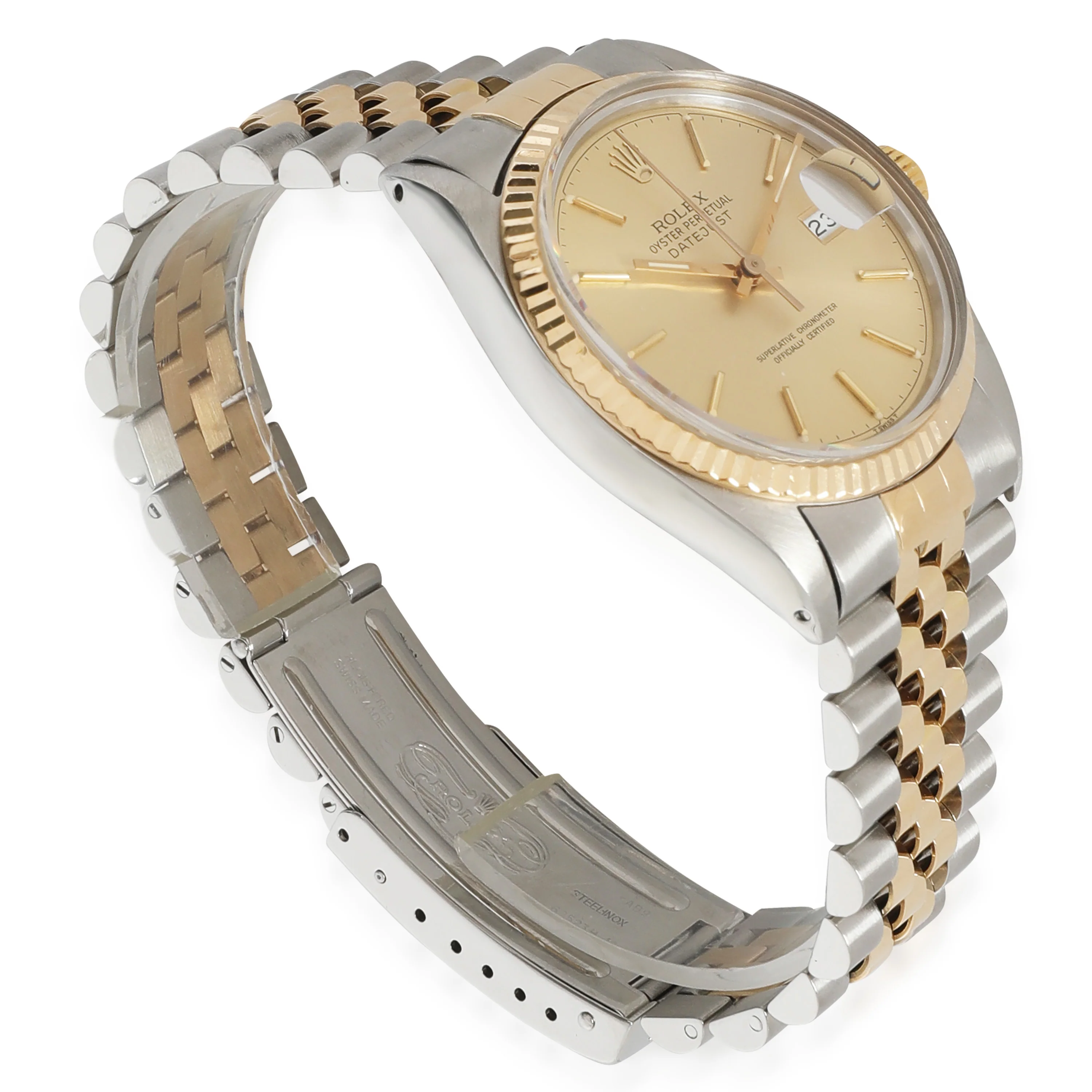 Datejust 16013 Mens Watch in 18kt Stainless Steel/Yellow Gold - Image 2