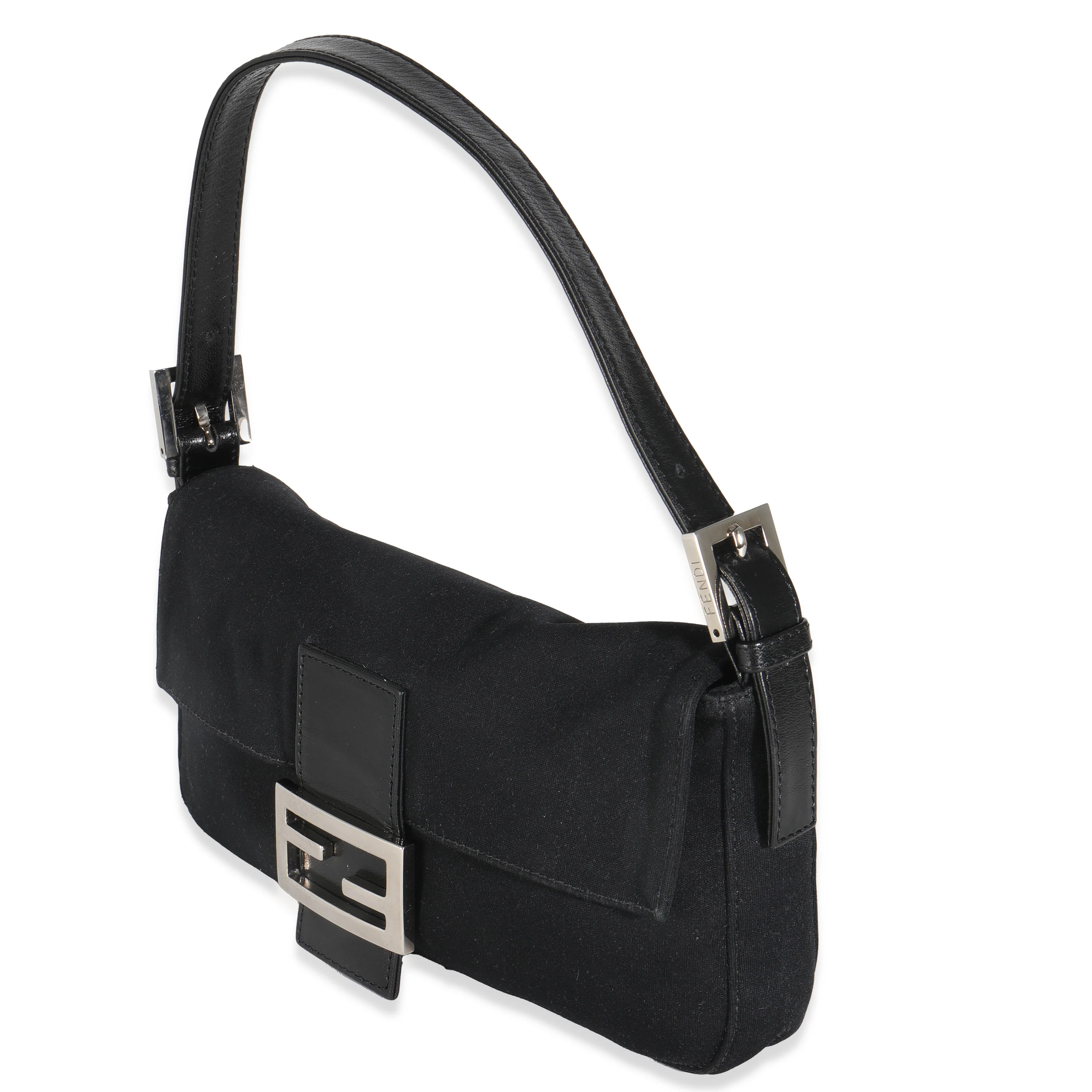 Black Neoprene Baguette Bag - Image 2