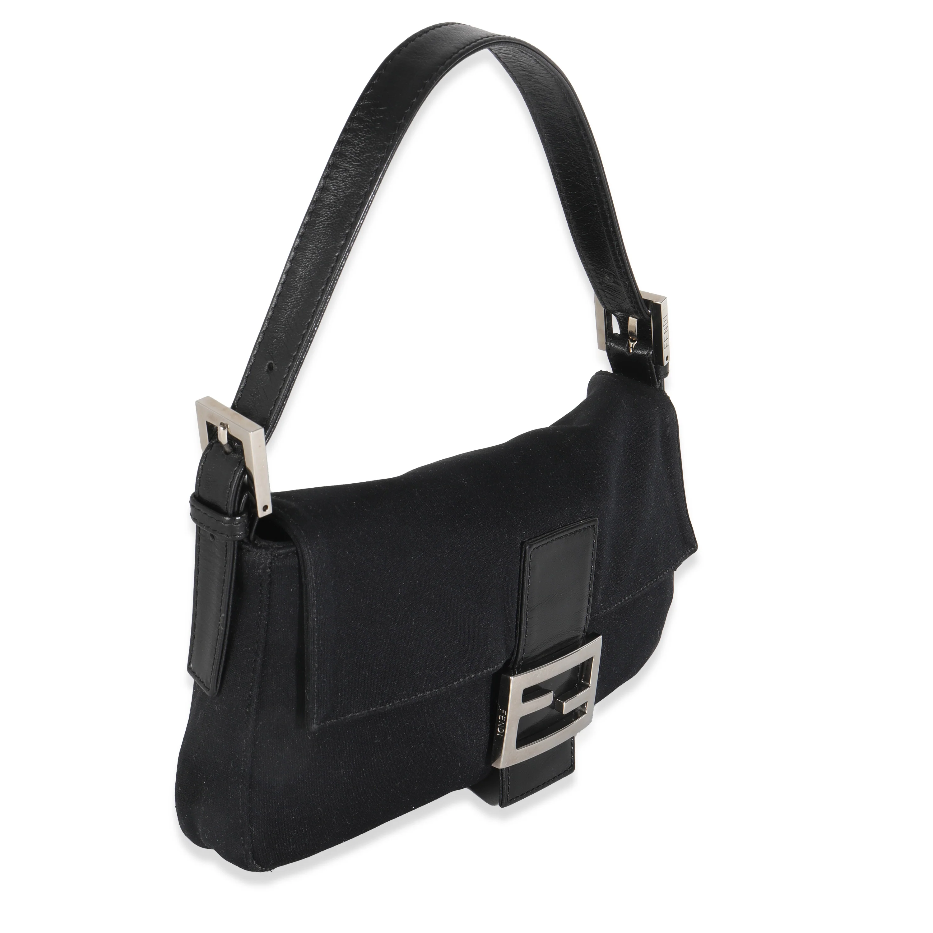 Black Neoprene Baguette Bag - Image 3