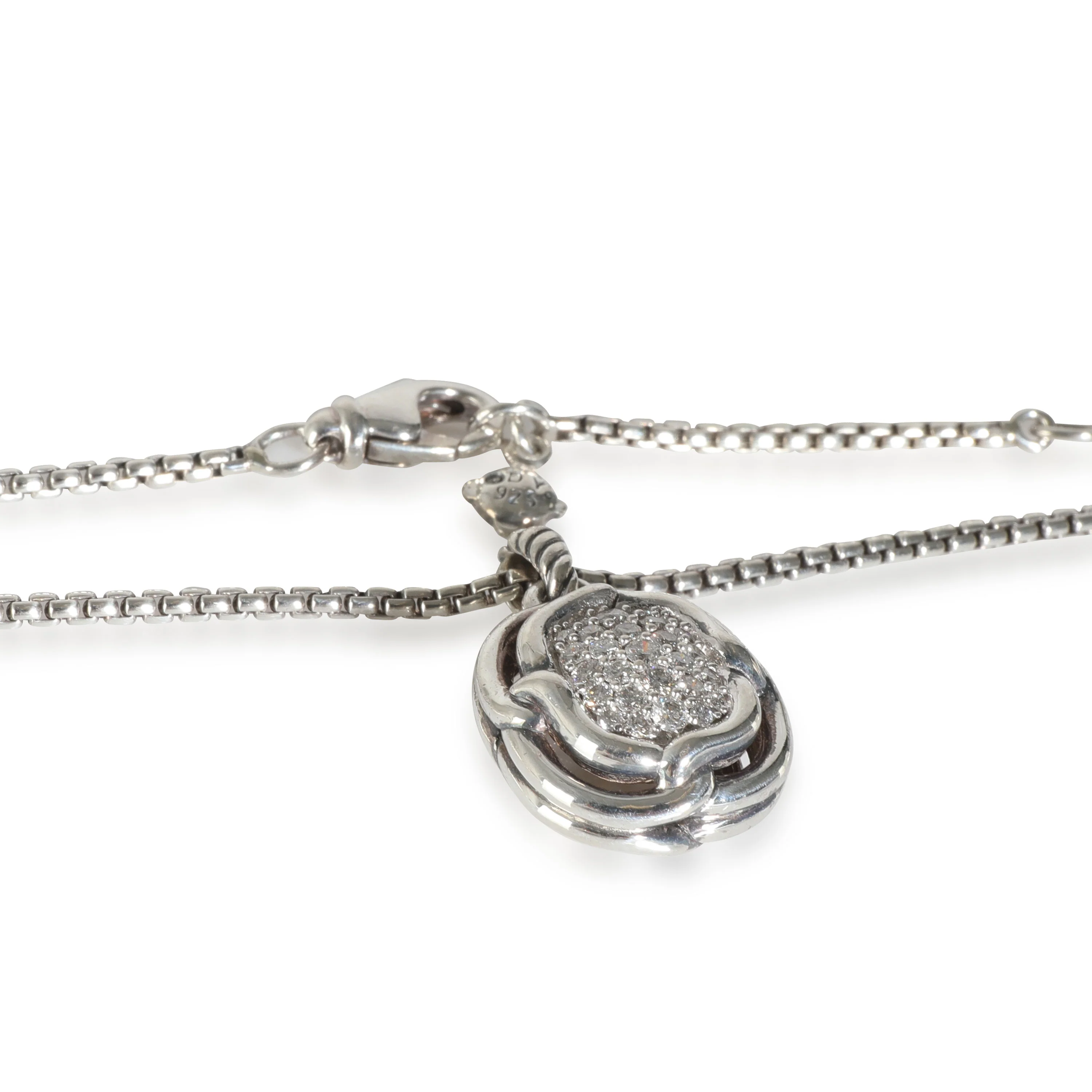 Labyrinth Diamond Pendant in Sterling Silver 0.3 CTW - Image 4