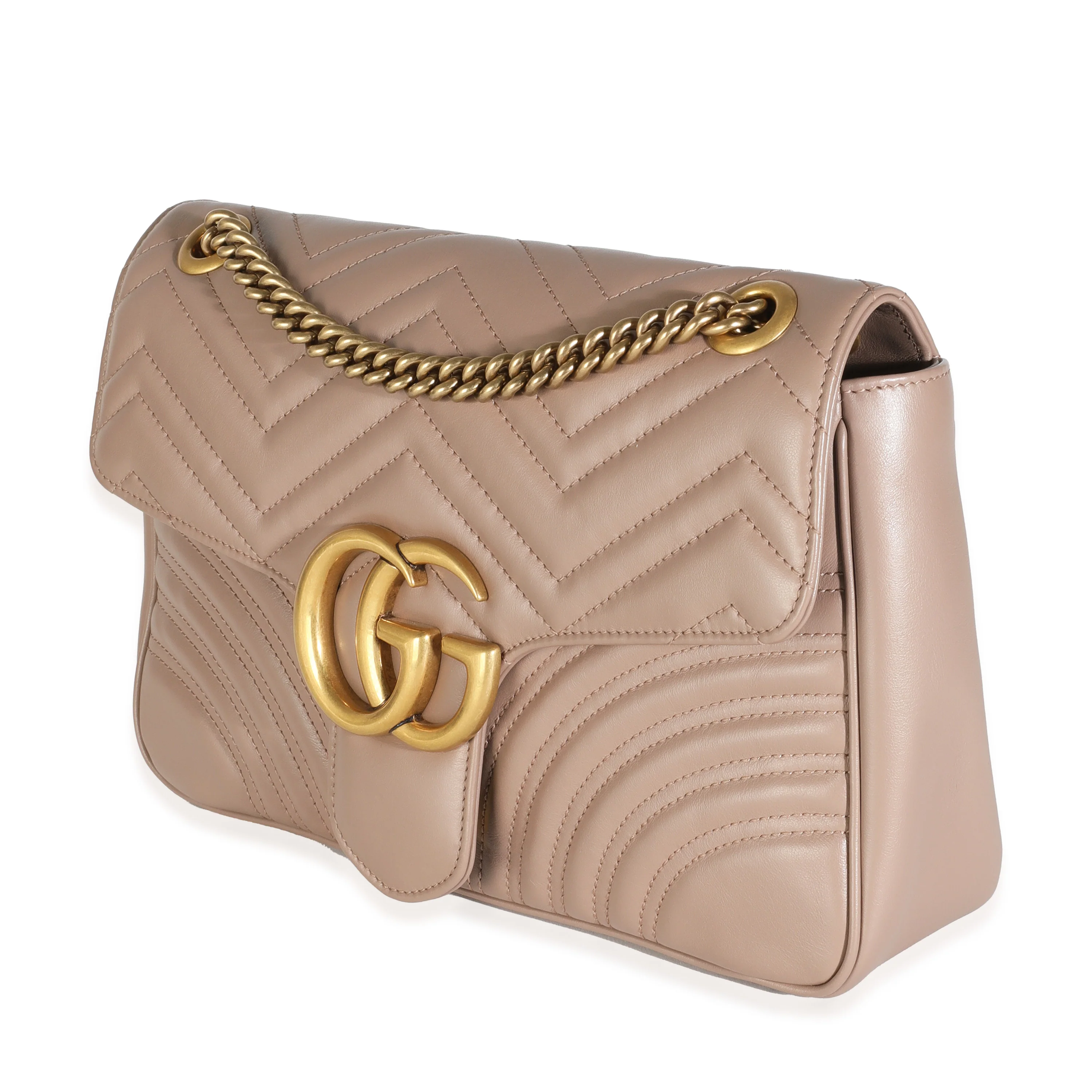 Porcelain Rose Matelasse Calfskin Medium Marmont Bag - Image 2
