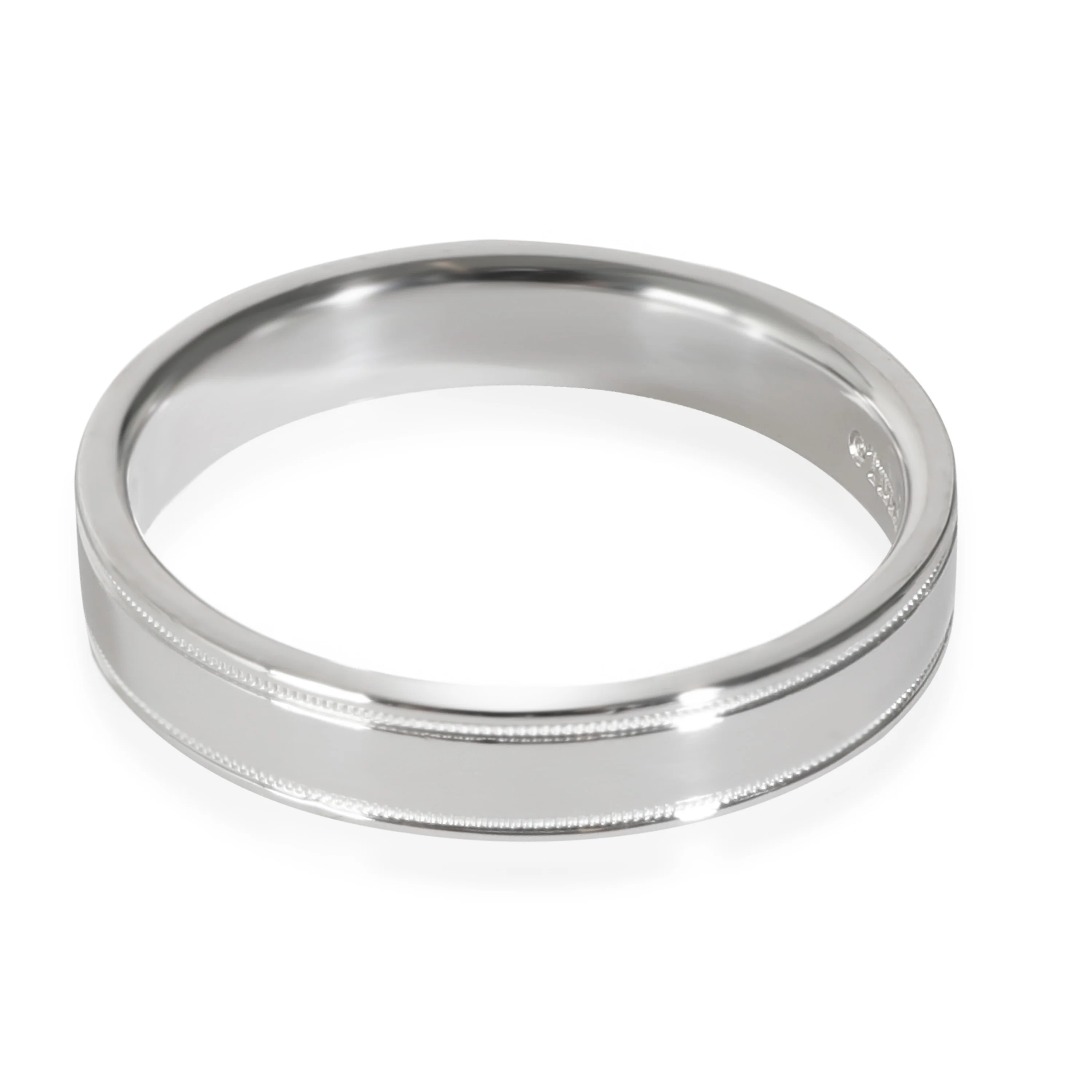 Together Double Milgrain Wedding Band in Platinum - Image 3