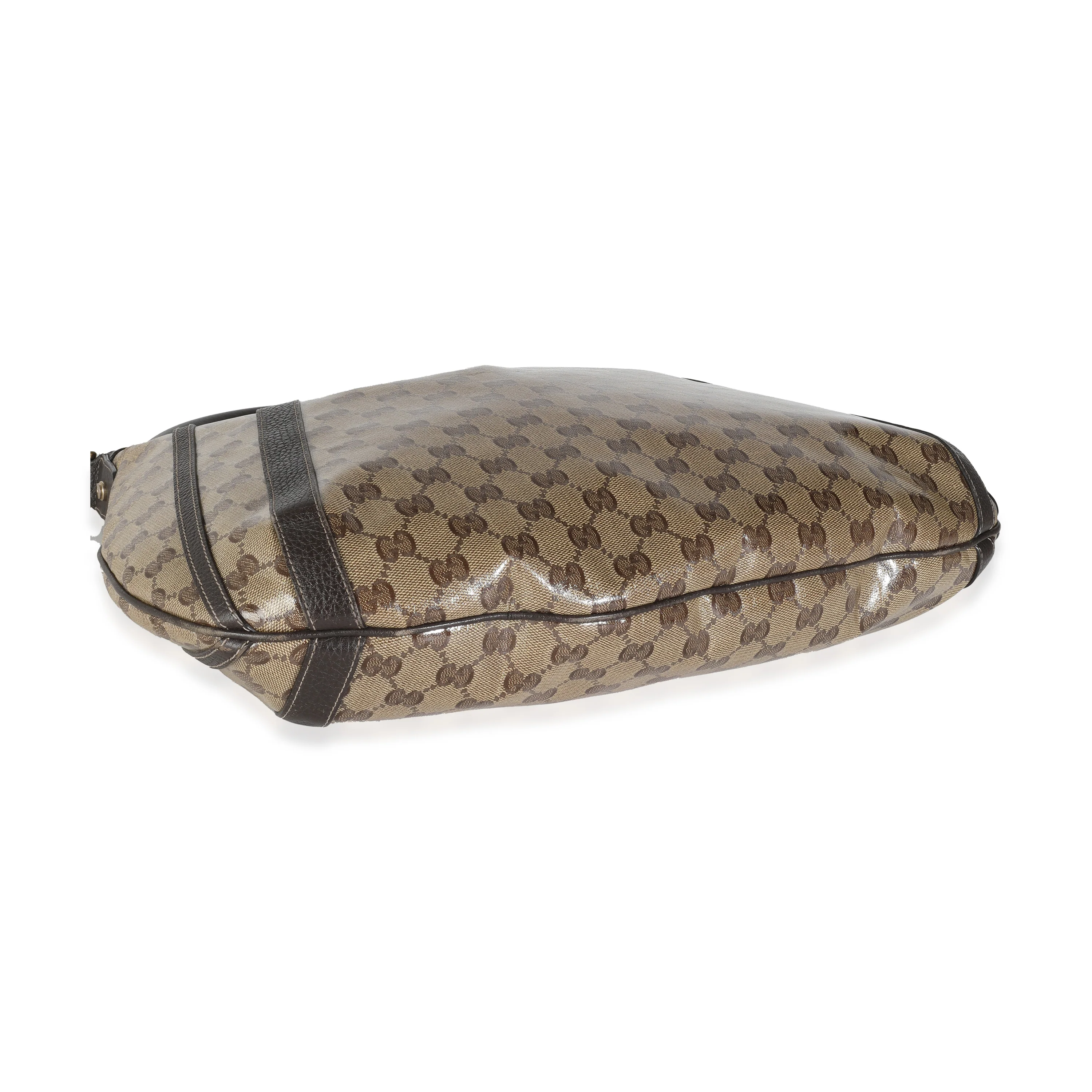 Beige Crystal GG Coated Canvas Abbey Convertible Tote - Image 6