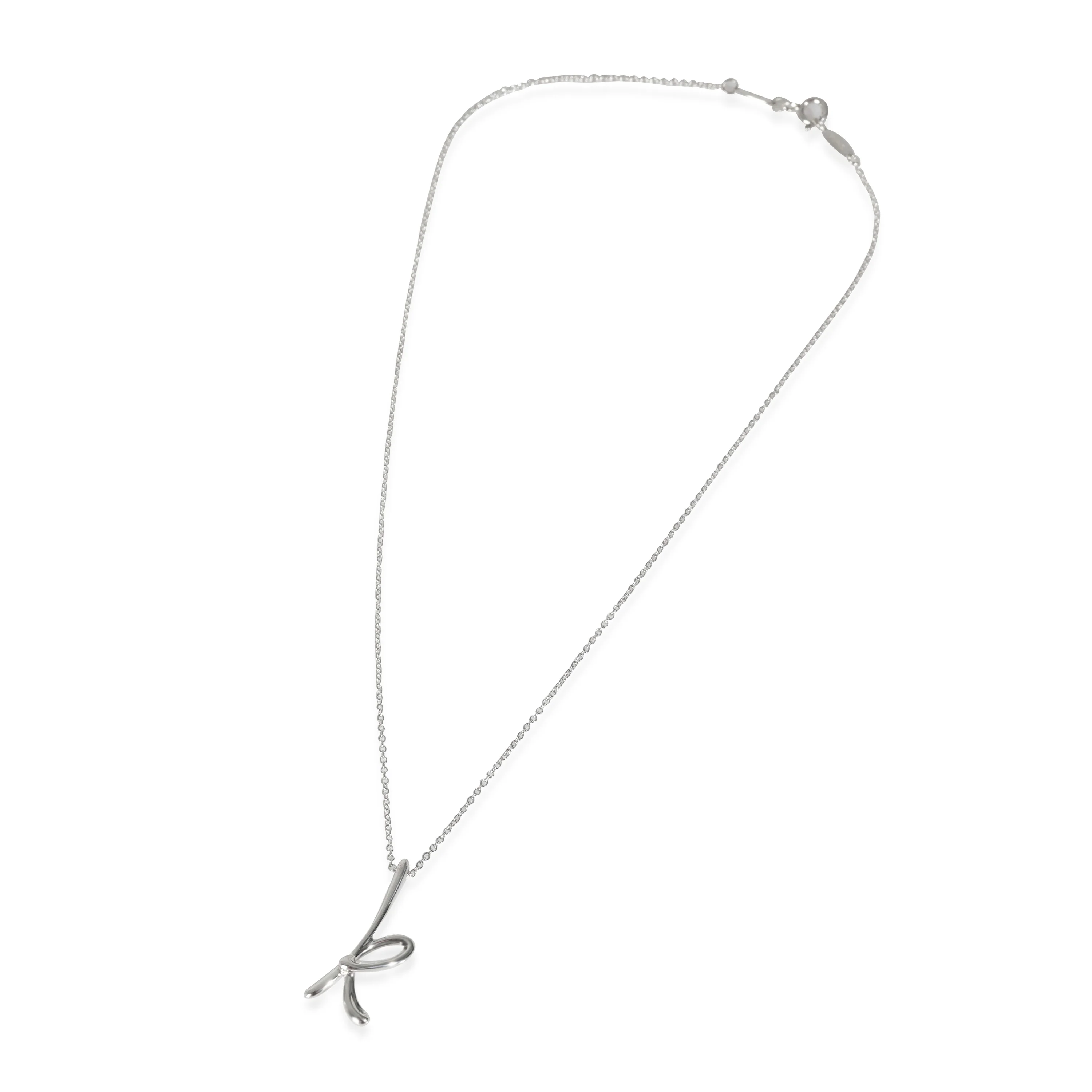 Elsa Peretti Alphabet Letter K Pendant in Sterling Silver - Image 2