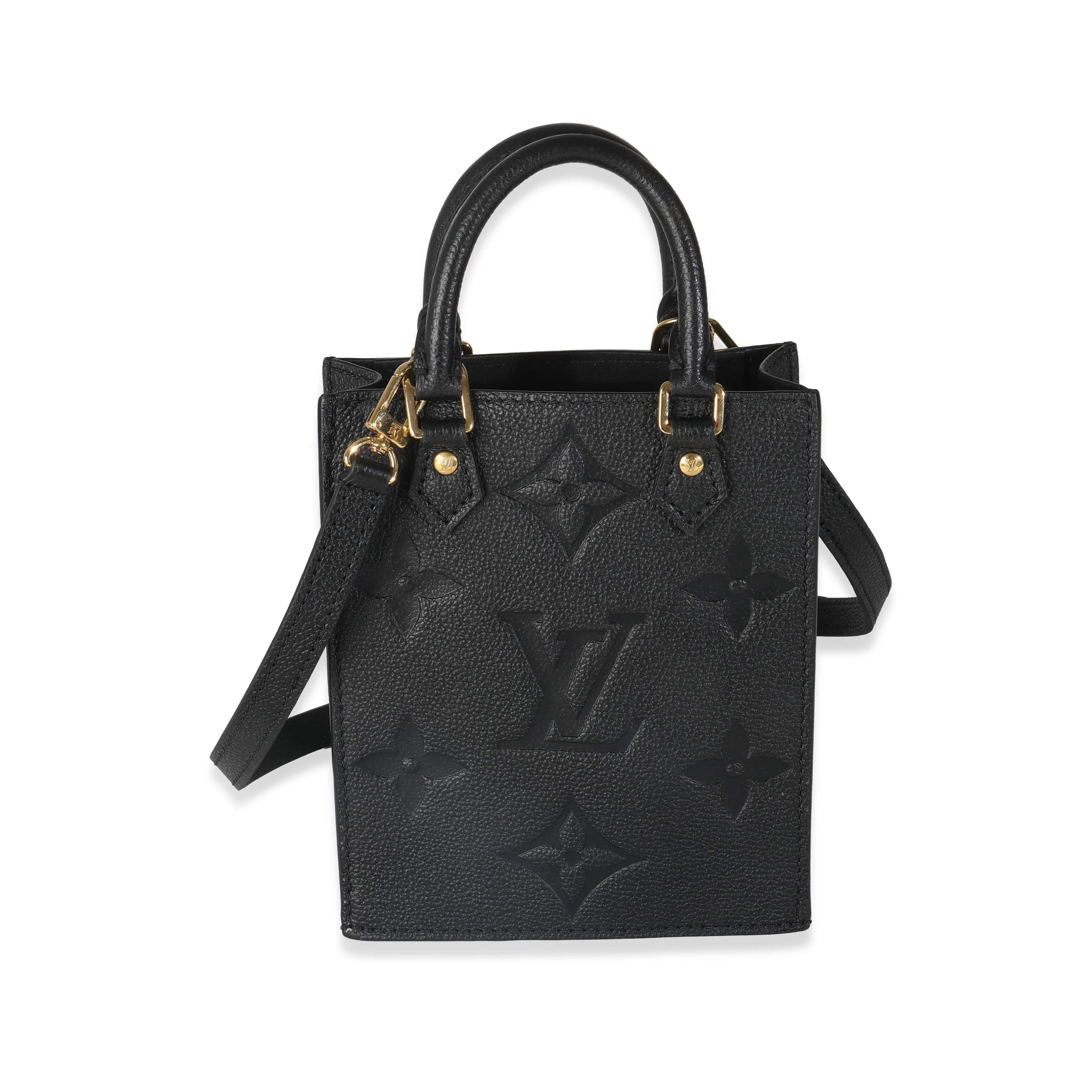 Black Monogram Giant Empreinte Petit Sac Plat