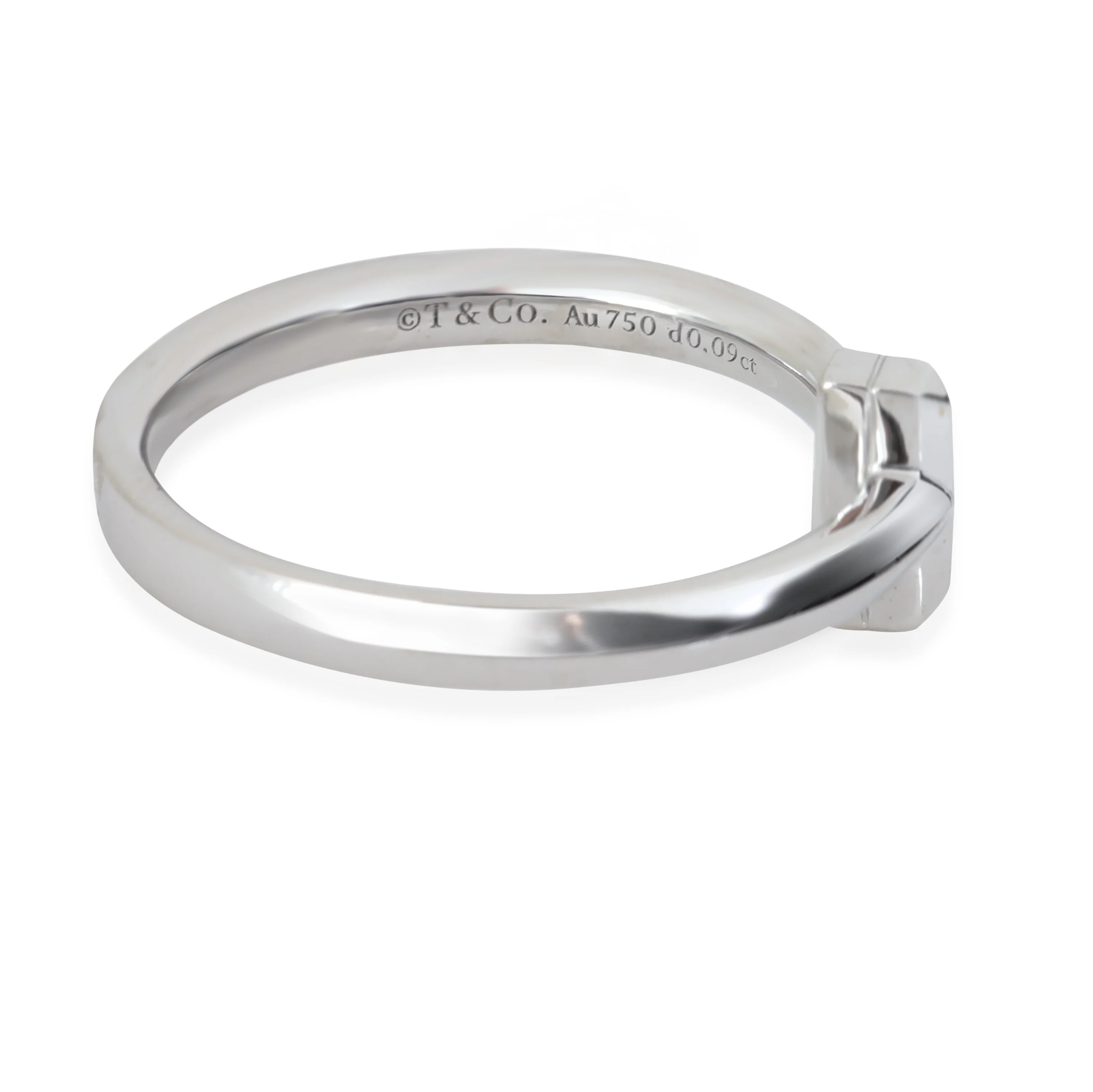 Tiffany T Diamond Ring in 18k White Gold 0.09 CTW - Image 3