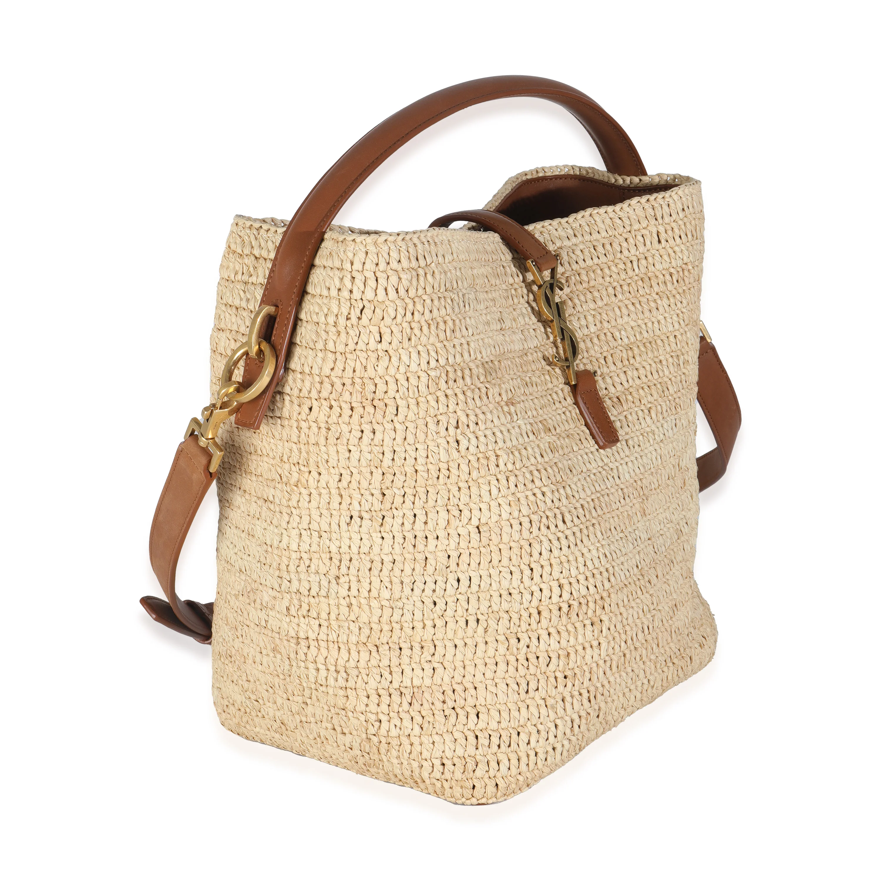 Naturel Brick Raffia Le 37 Bucket Bag - Image 2