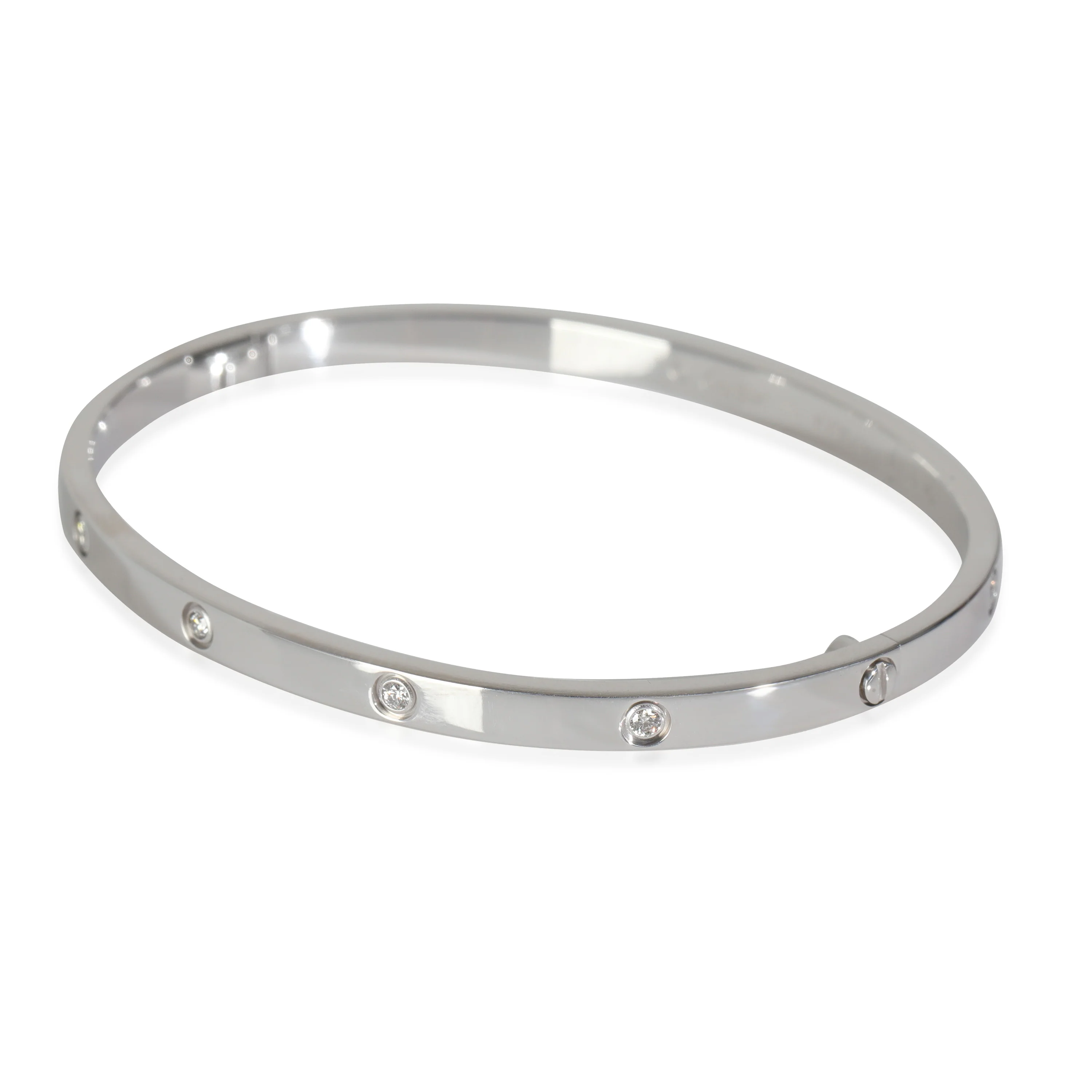 White Gold Diamond Small Model Love Bracelet - Image 2