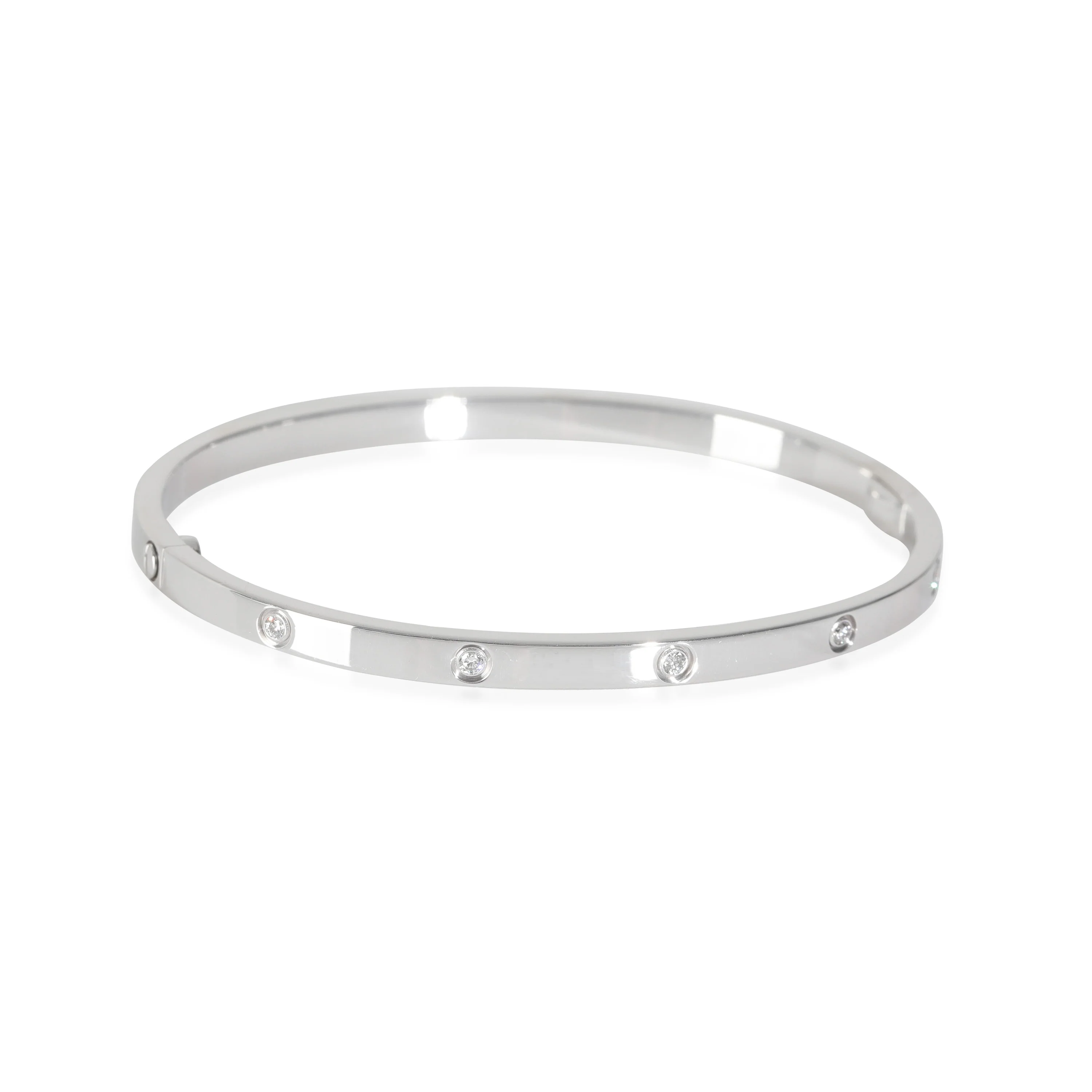 White Gold Diamond Small Model Love Bracelet - Image 4