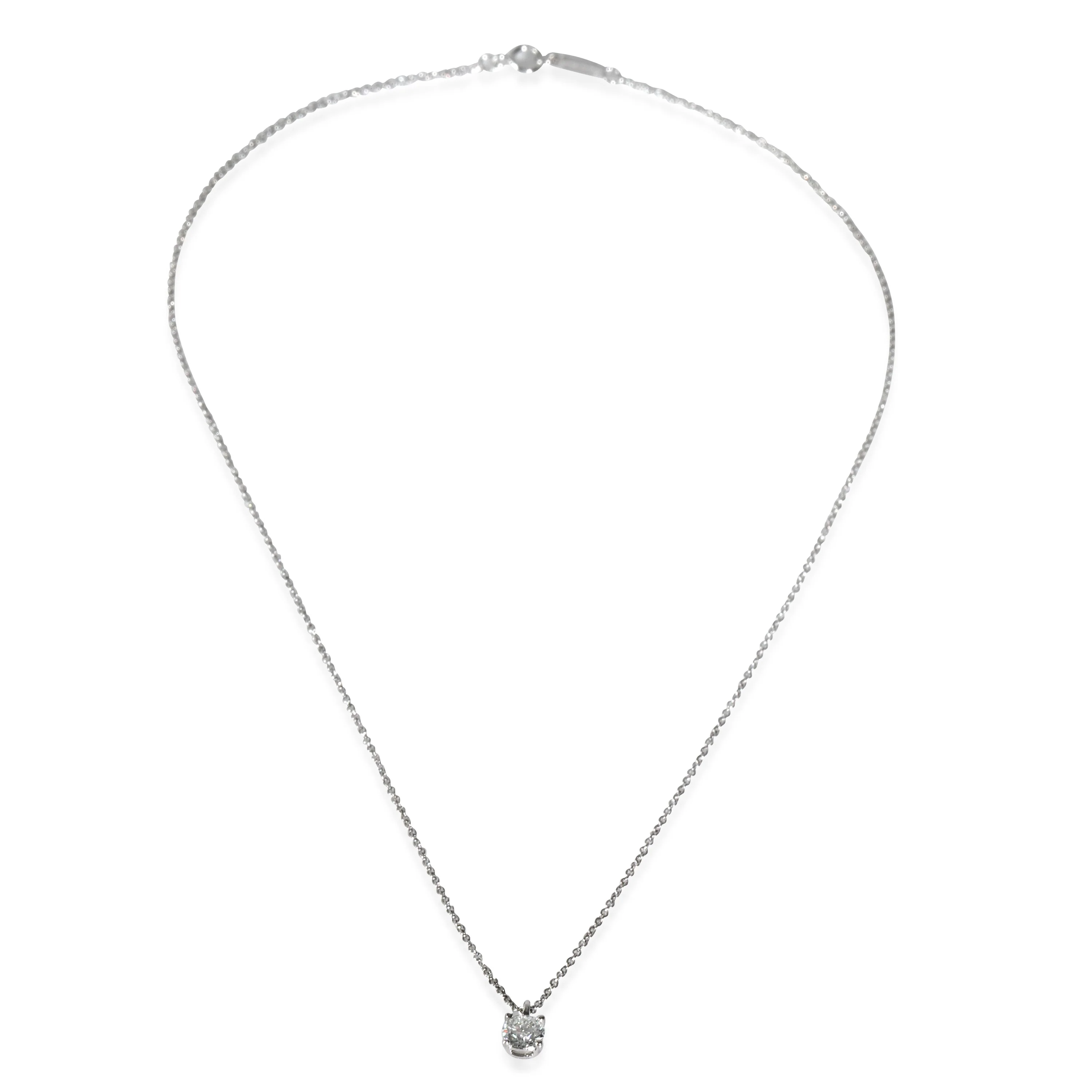 Solitaire Pendant in  Platinum F VVS2 0.41 CTW - Image 2