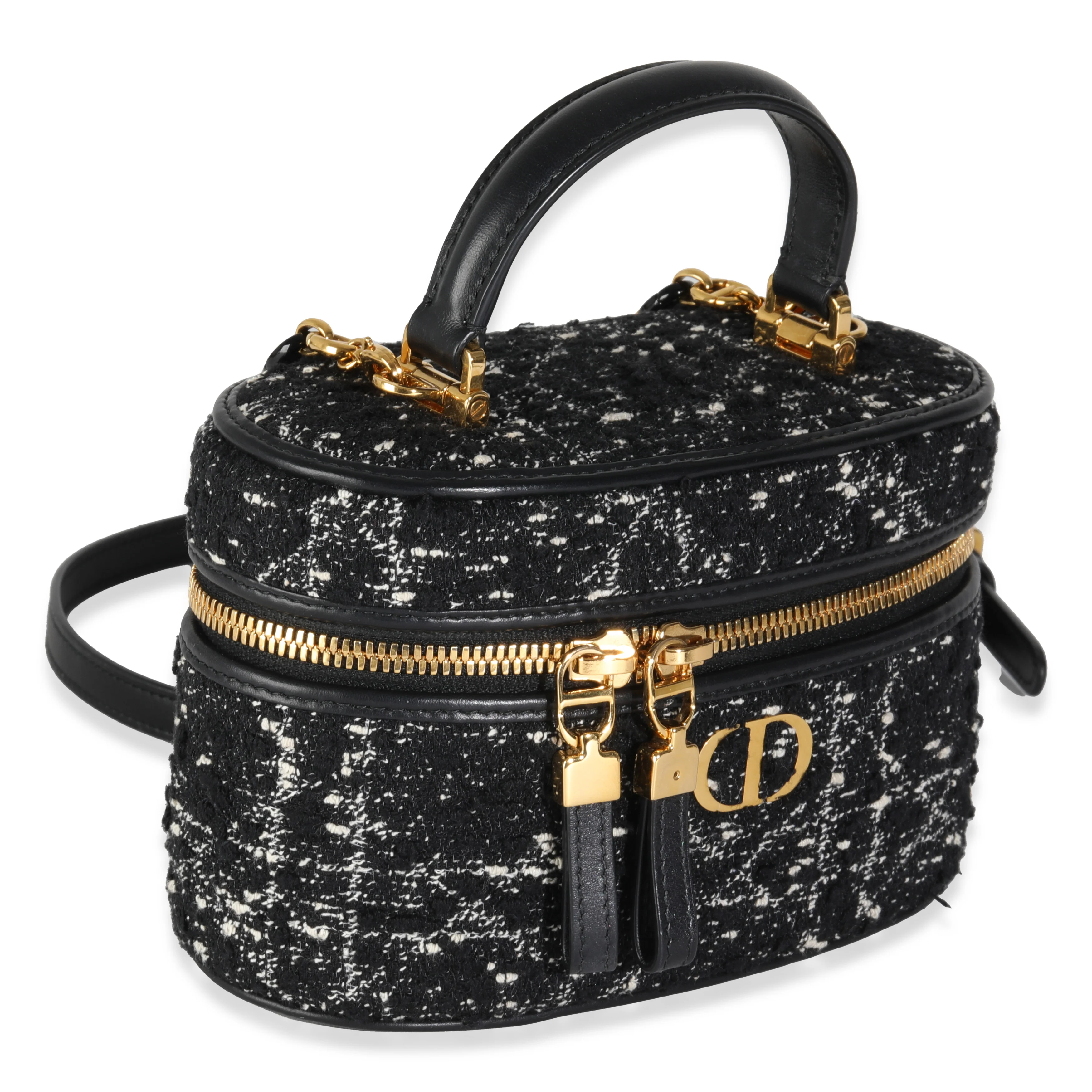 Black Gold Tweed Mini Caro Vanity - Image 3