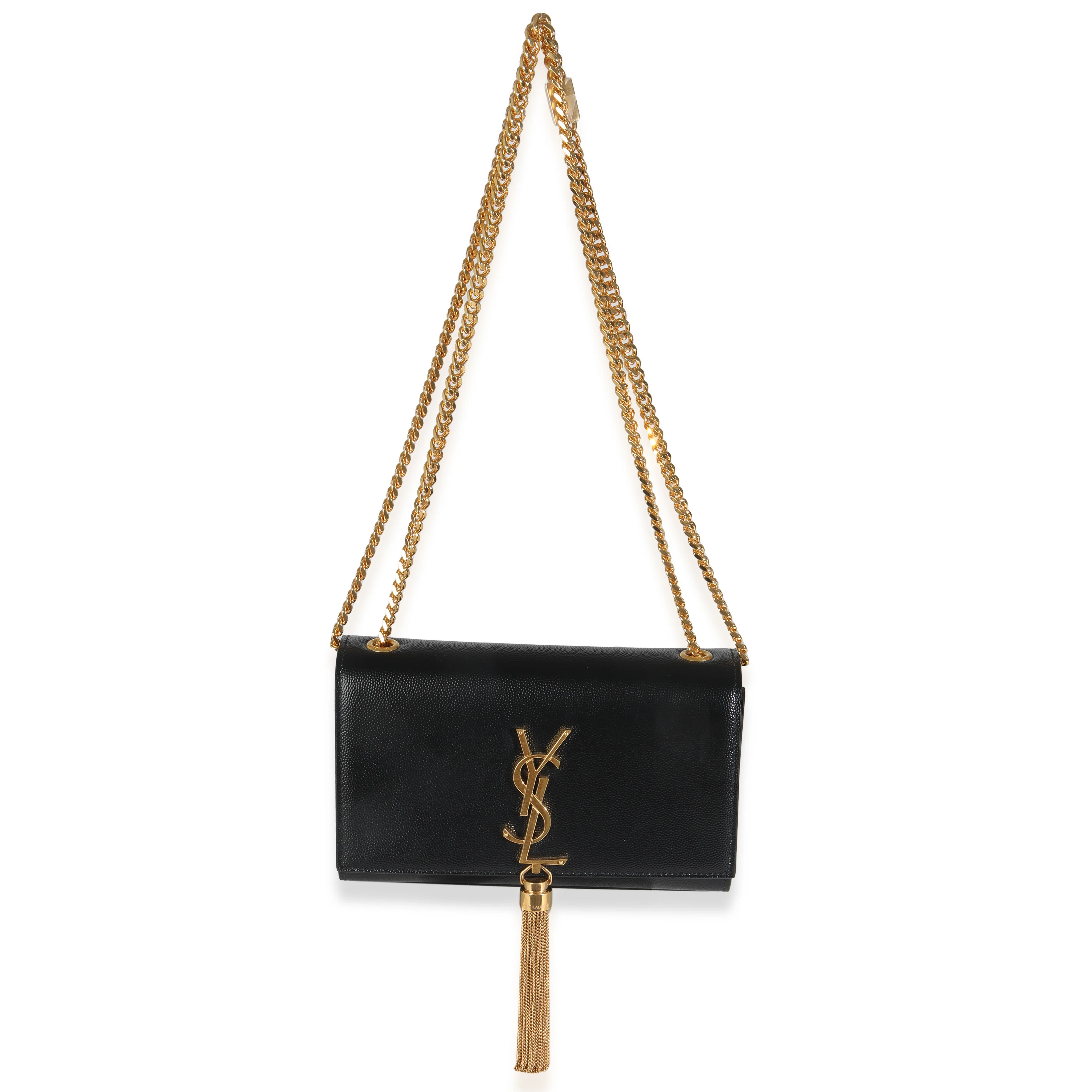 Black Grain De Poudre Small Kate Tassel - Image 7