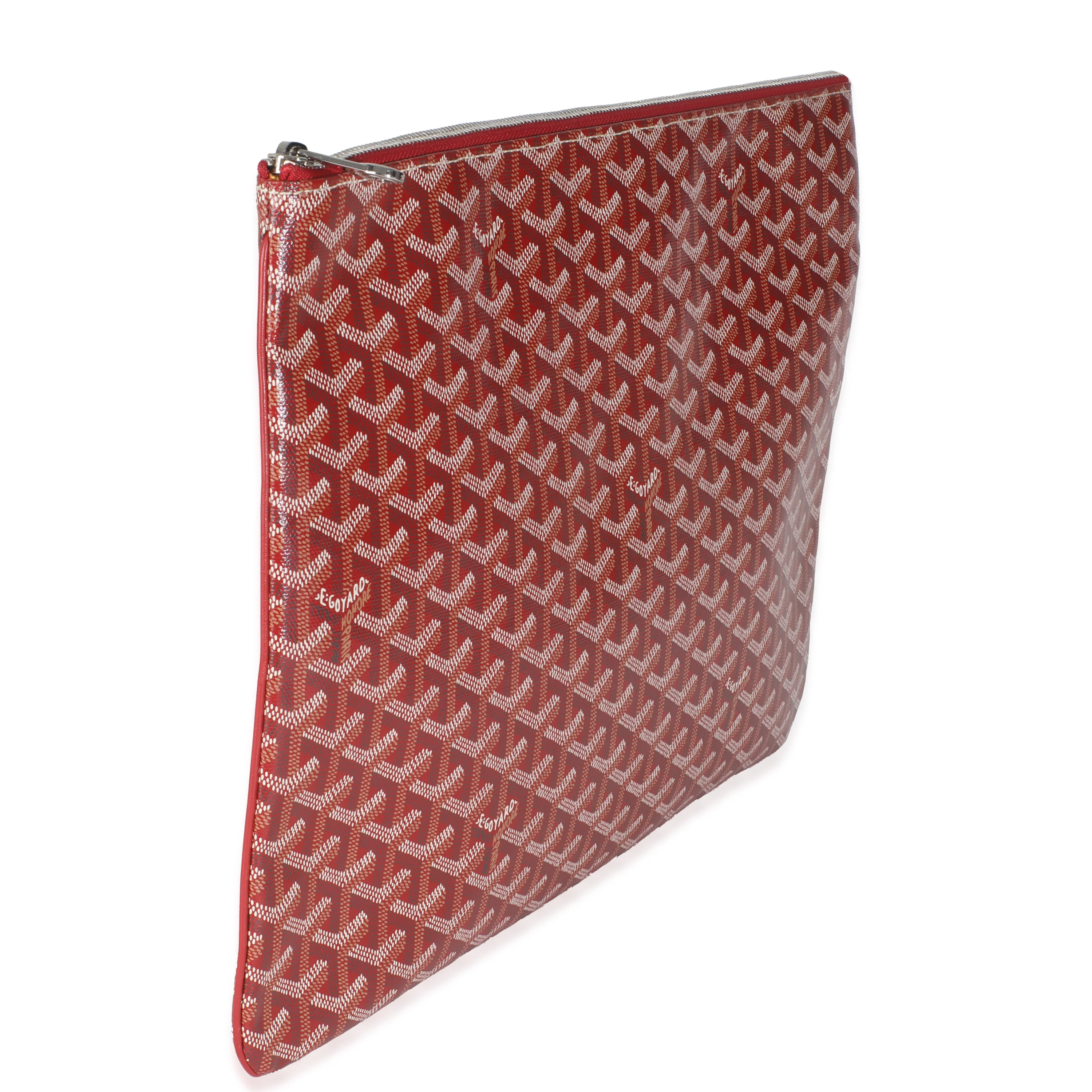 Red Goyardine Canvas Senat Pouch GM - Image 3