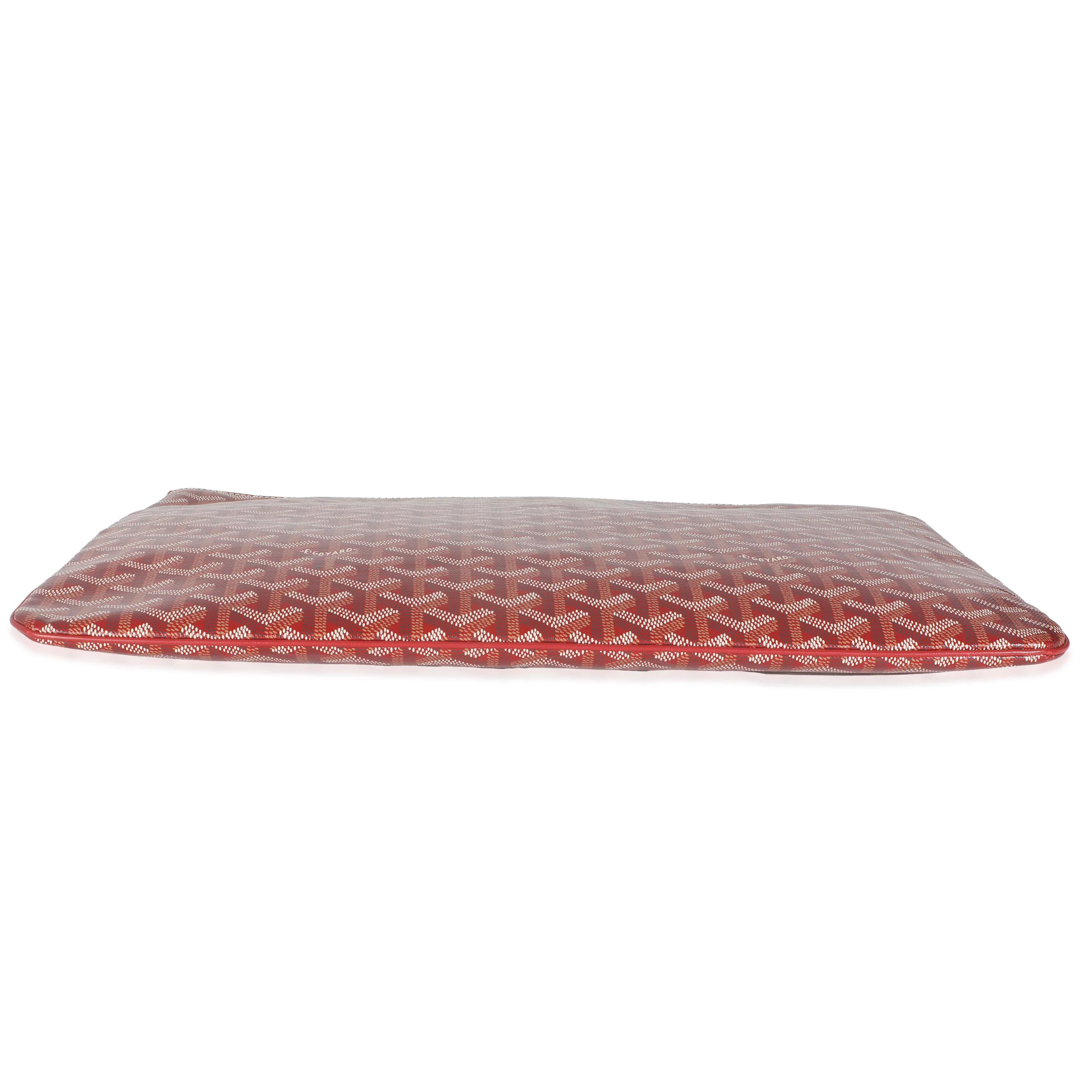 Red Goyardine Canvas Senat Pouch GM - Image 5