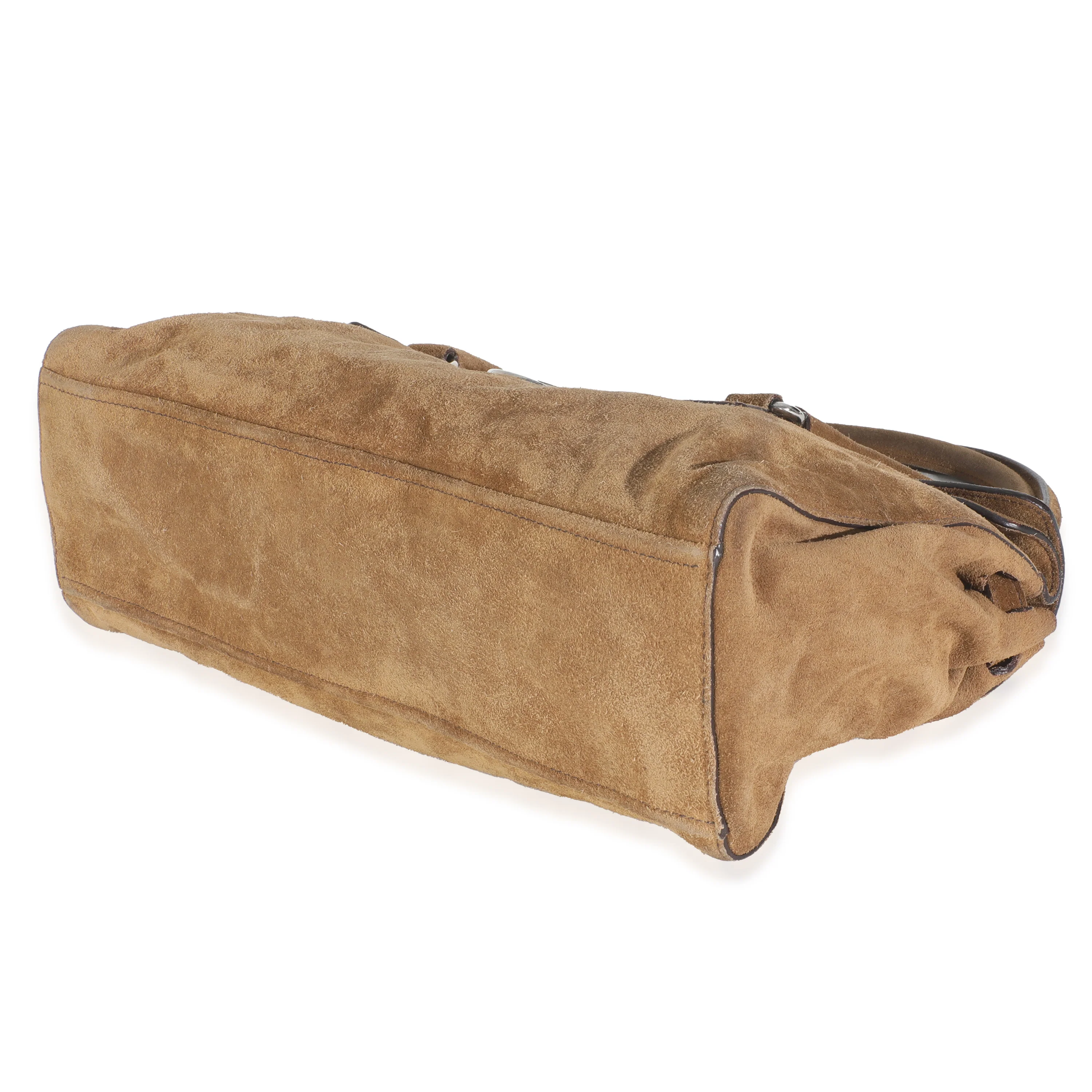Brown Suede Scamosciato Easy Shoulder Bag - Image 6