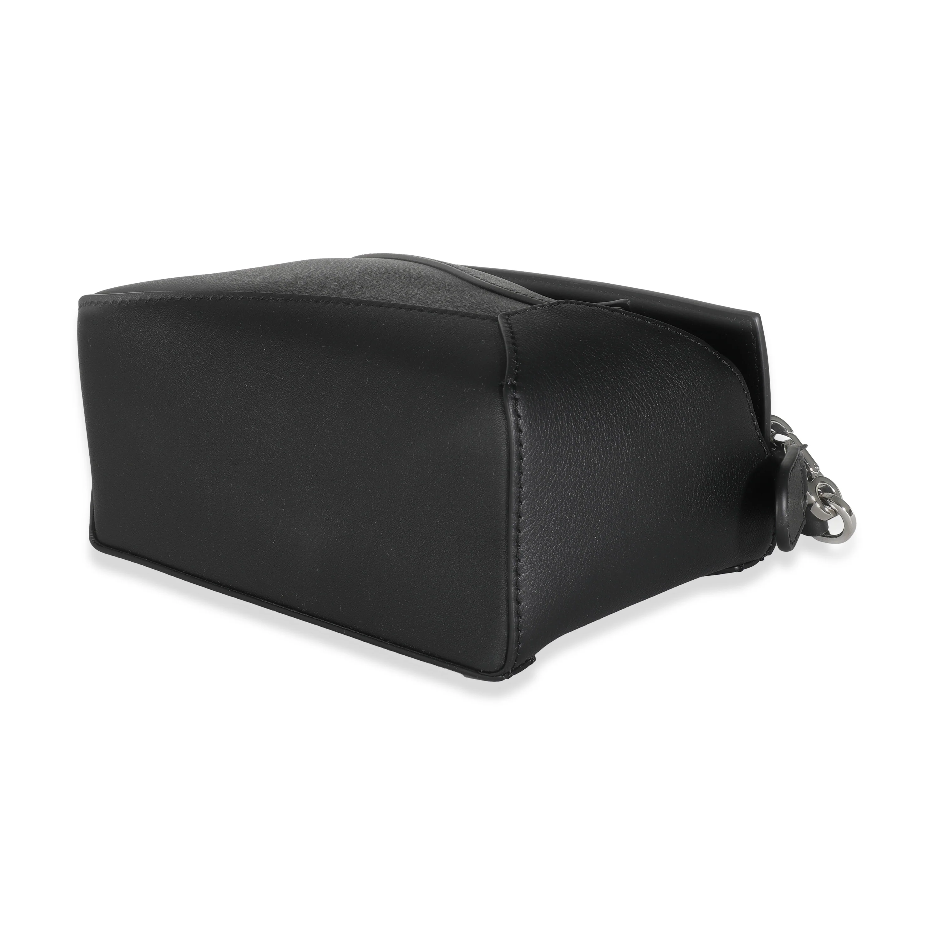 Black Calfskin Mini Puzzle Edge Bag - Image 6