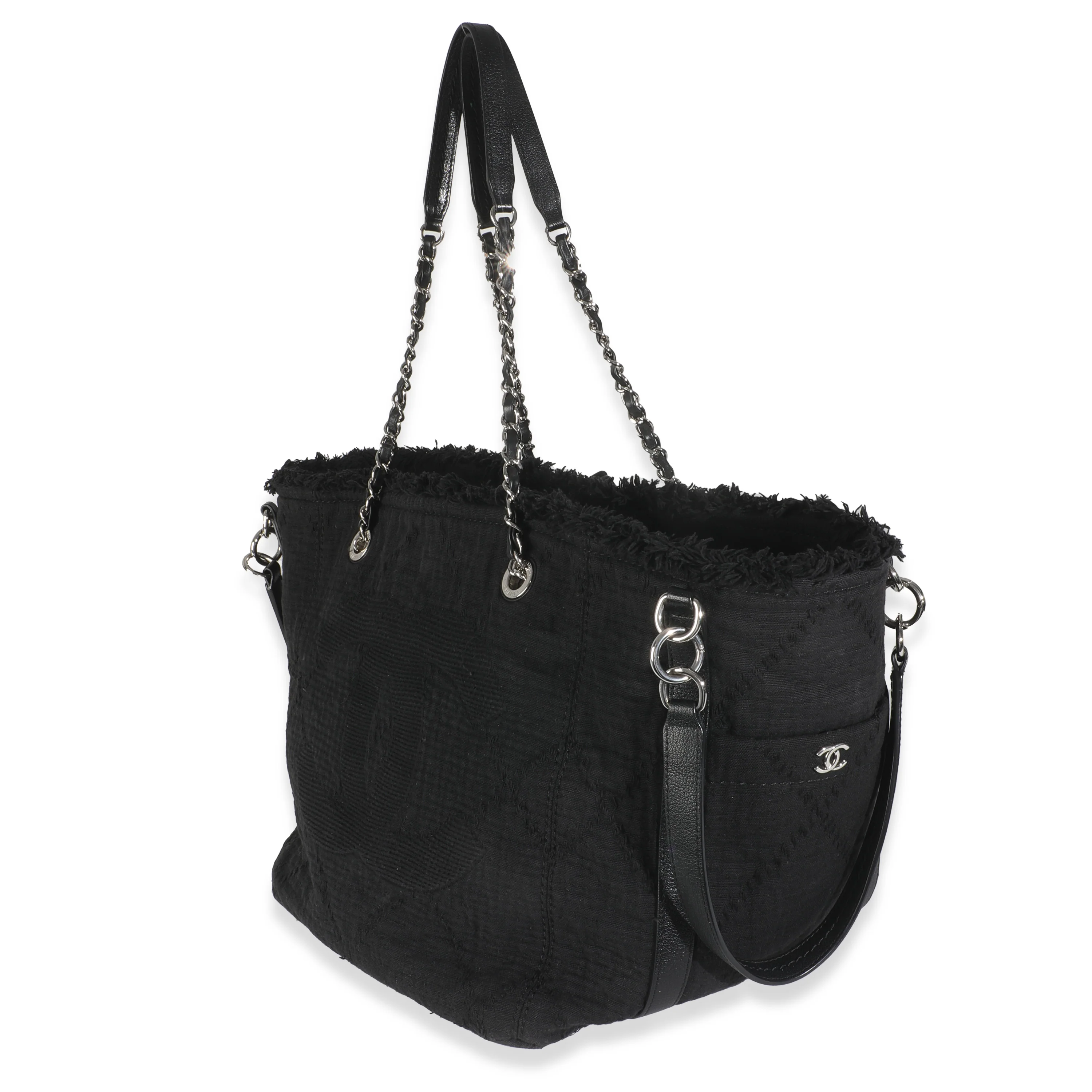 Black Canvas Small Double Face Deauville Tote - Image 2
