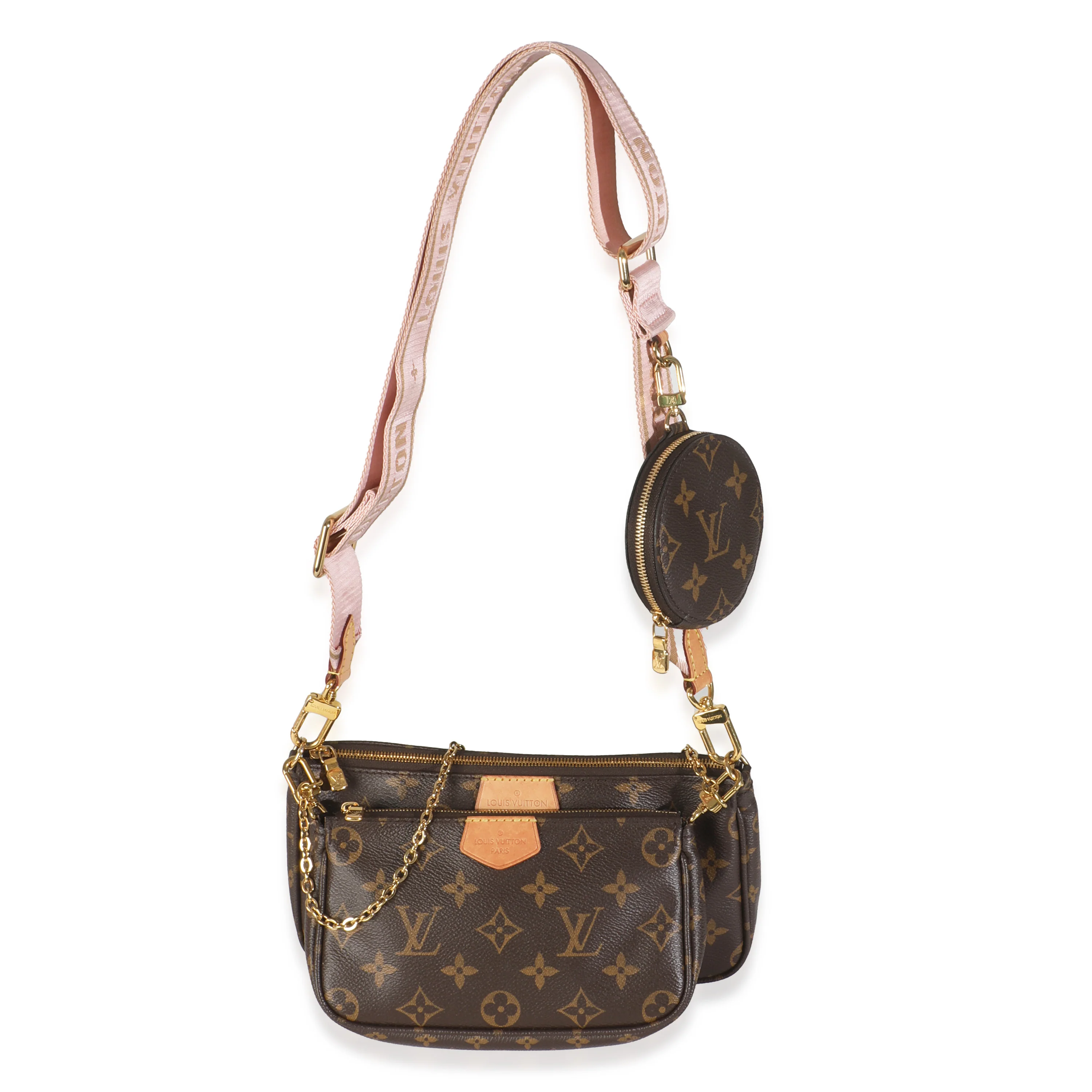 Rose Ballerine Monogram Canvas Multi Pochette Accessories - Image 7