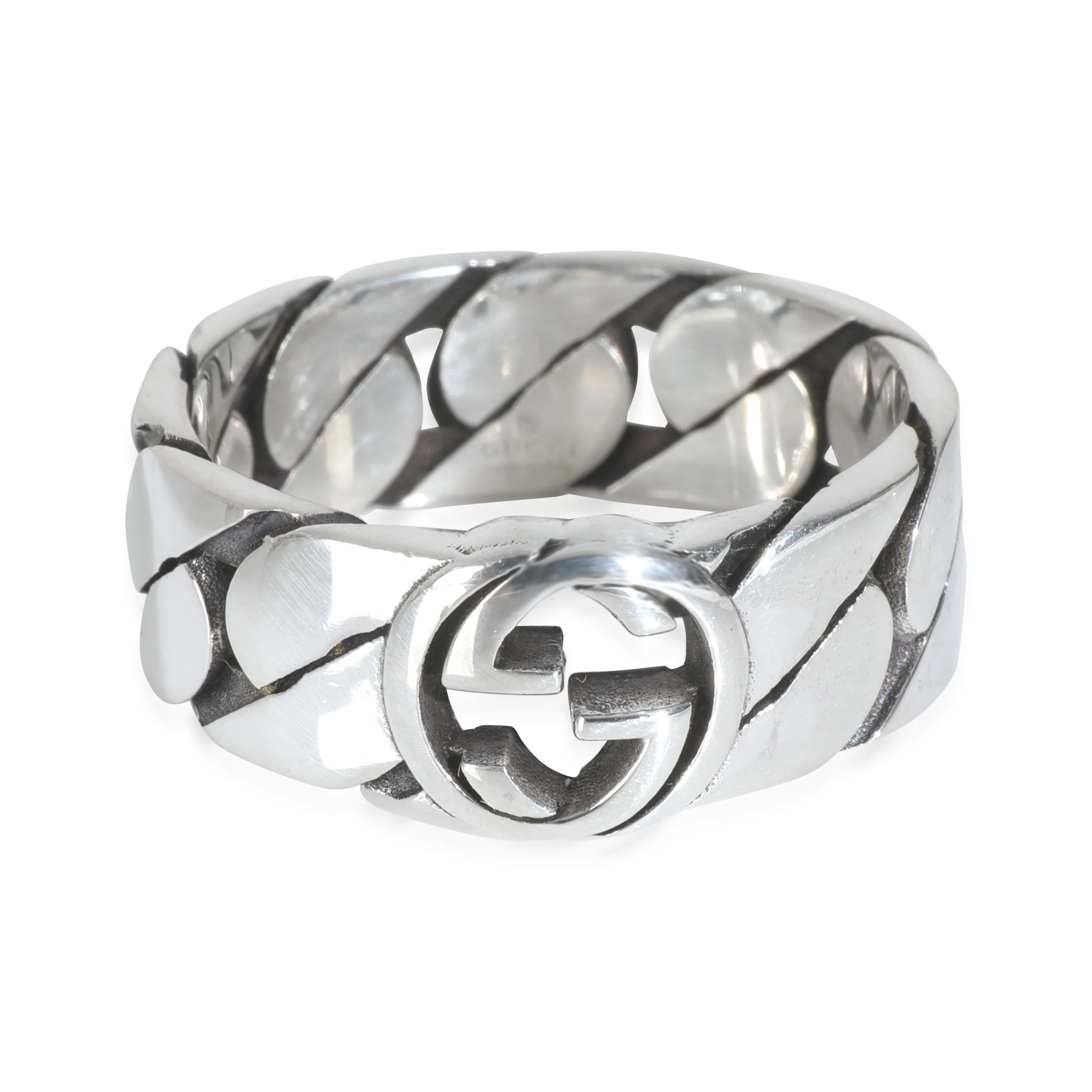 Sterling Silver Interlocking G Ring