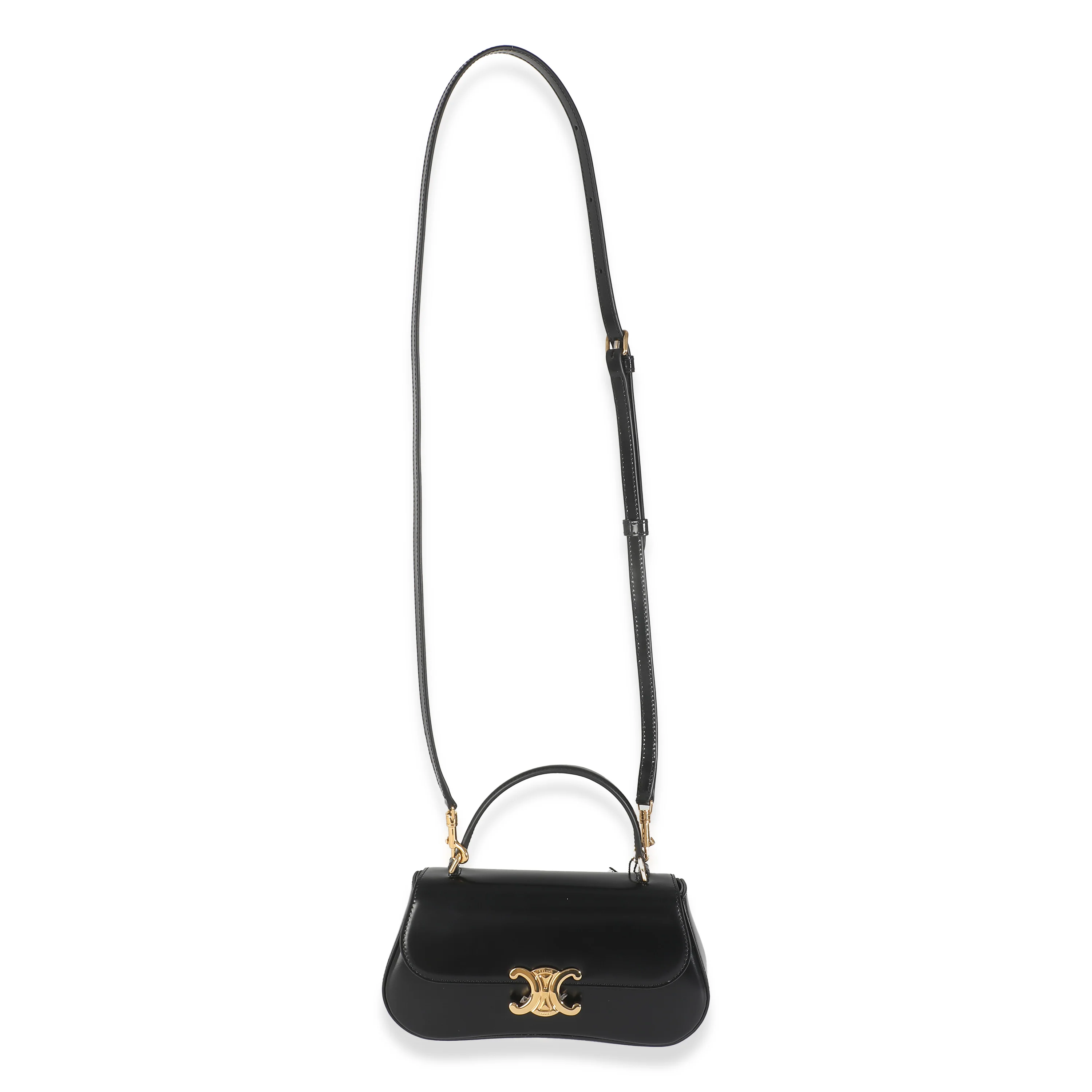 Black Smooth Calfskin Teen Lola Top Handle Bag - Image 8