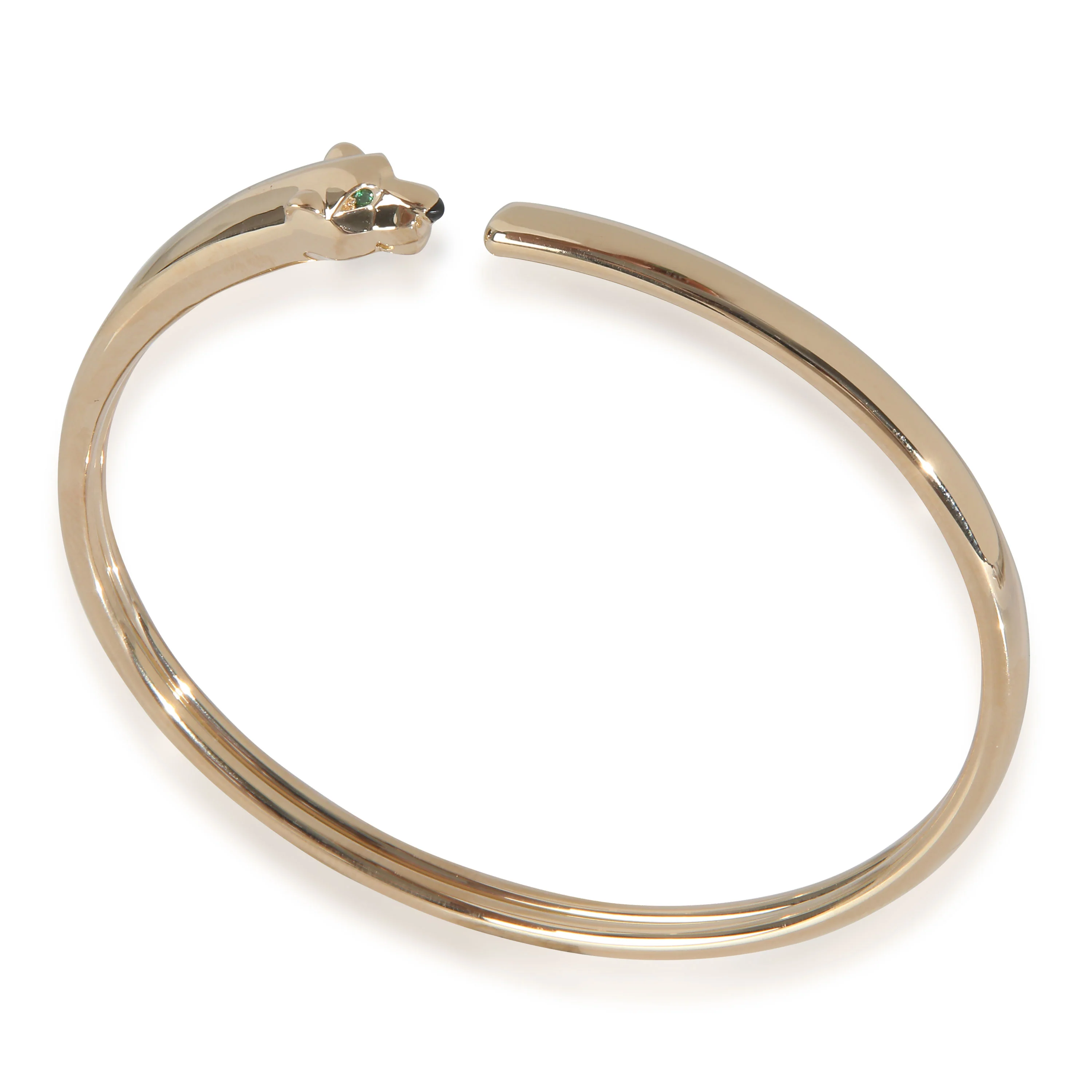 Yellow Gold Tsavorite and Onyx Small Model Panthere de Cartier Bracelet - Image 3