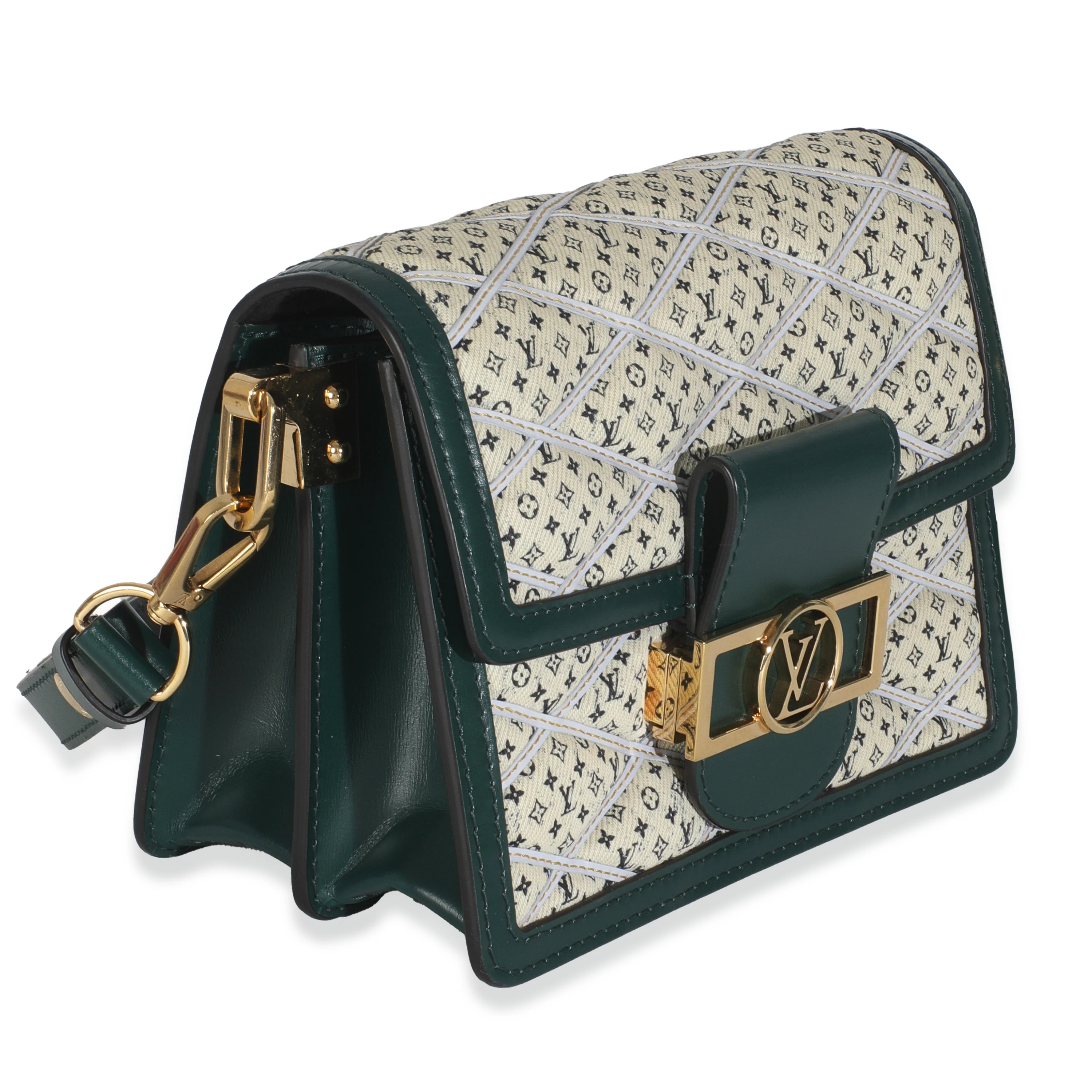 Denim Printed Monogram Mini Dauphine - Image 3