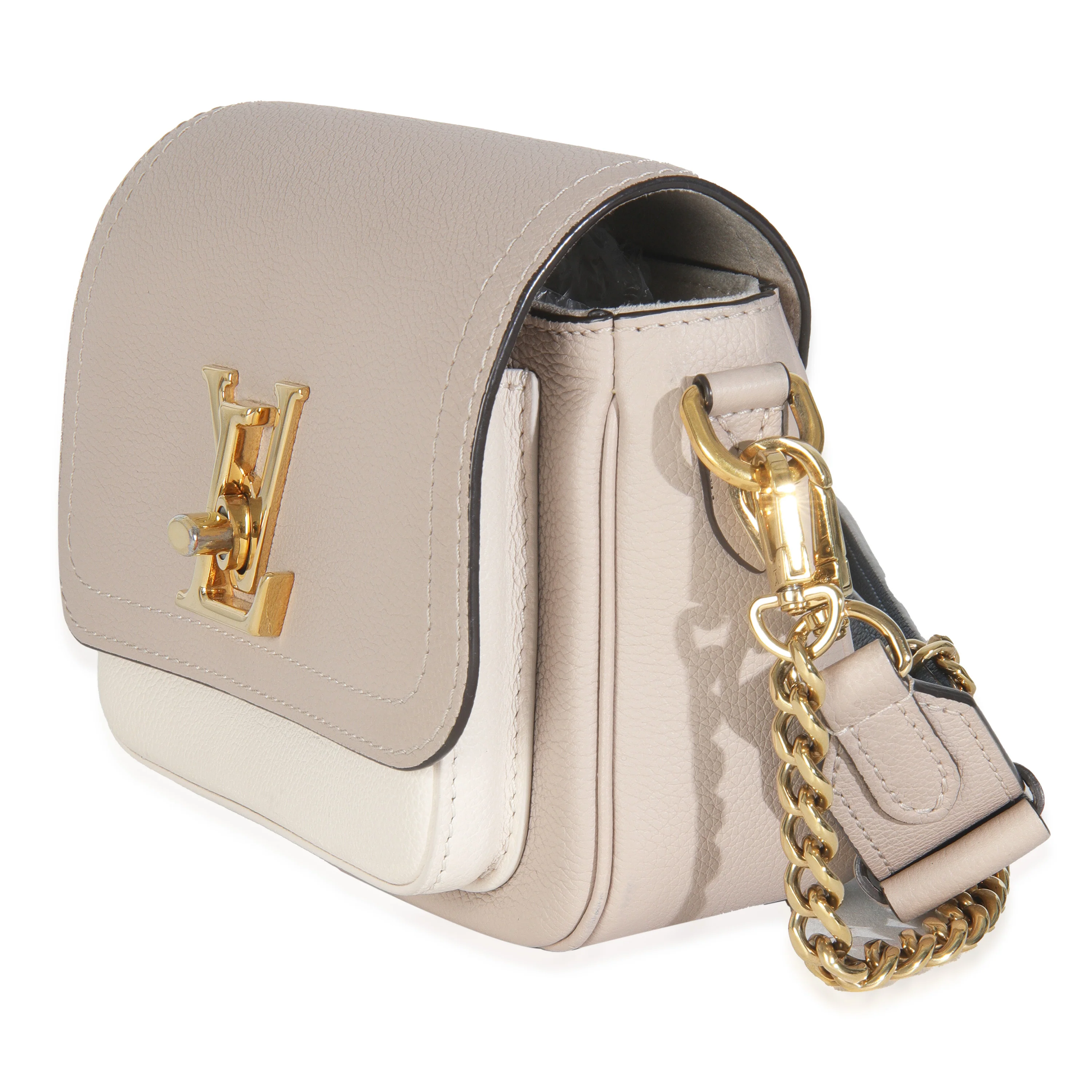 Greige Grained Calfskin Lockme Tender - Image 2